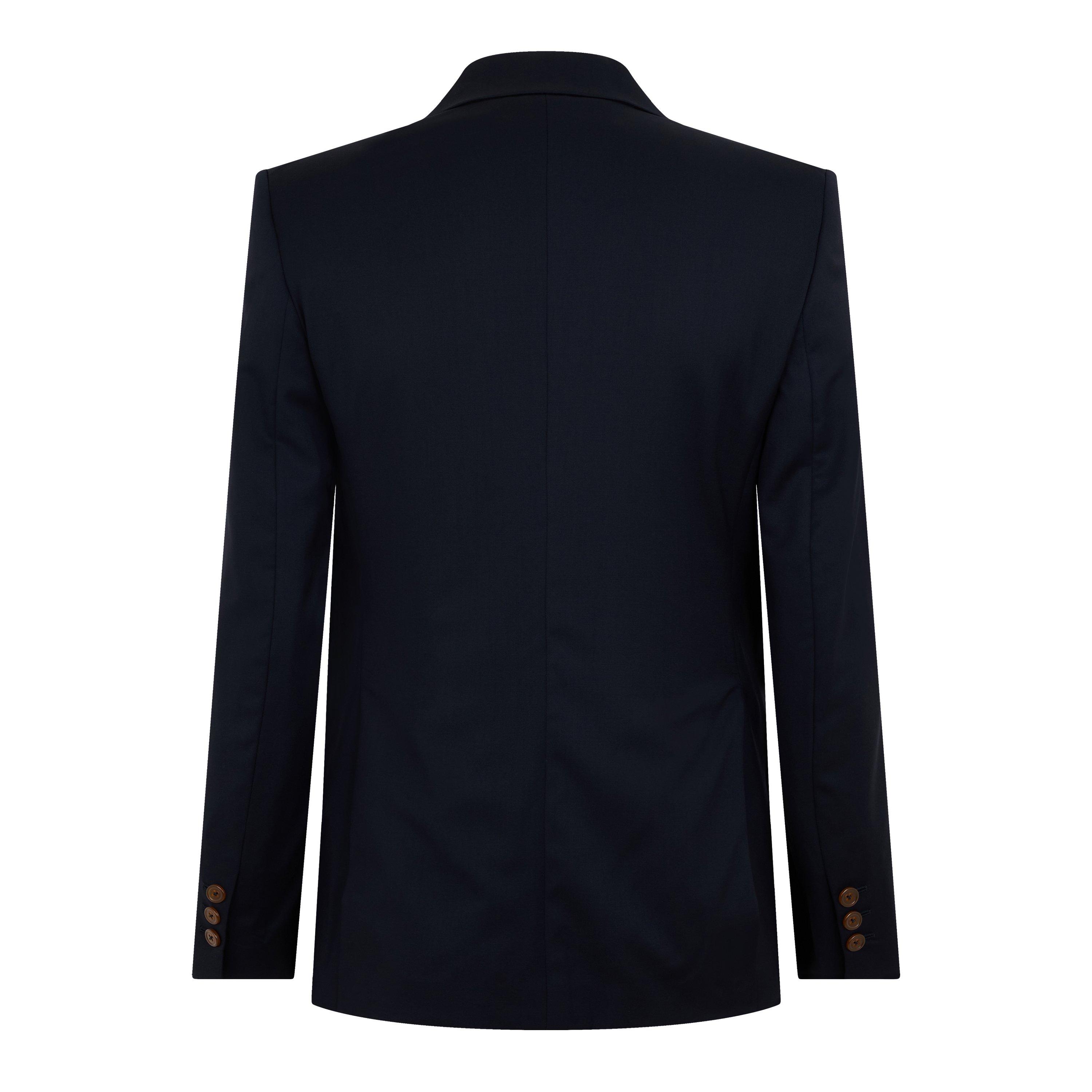 Navy - Vivienne Westwood - Men's One Button Virgin Wool Slim Fit Blazer - 6