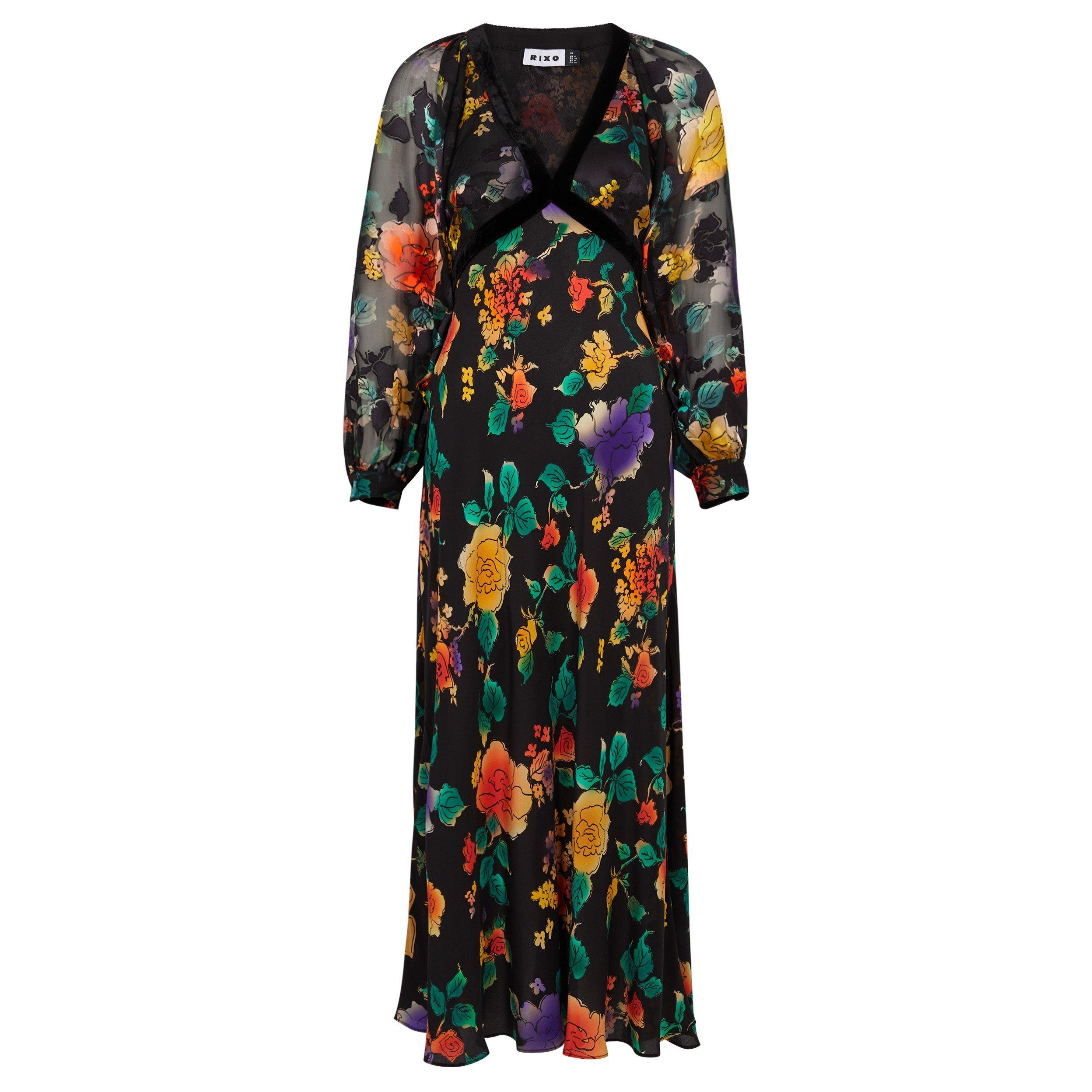 BLACK AND OTHER - RIXO - LD AYLA L SLEEVE DRESS - 1