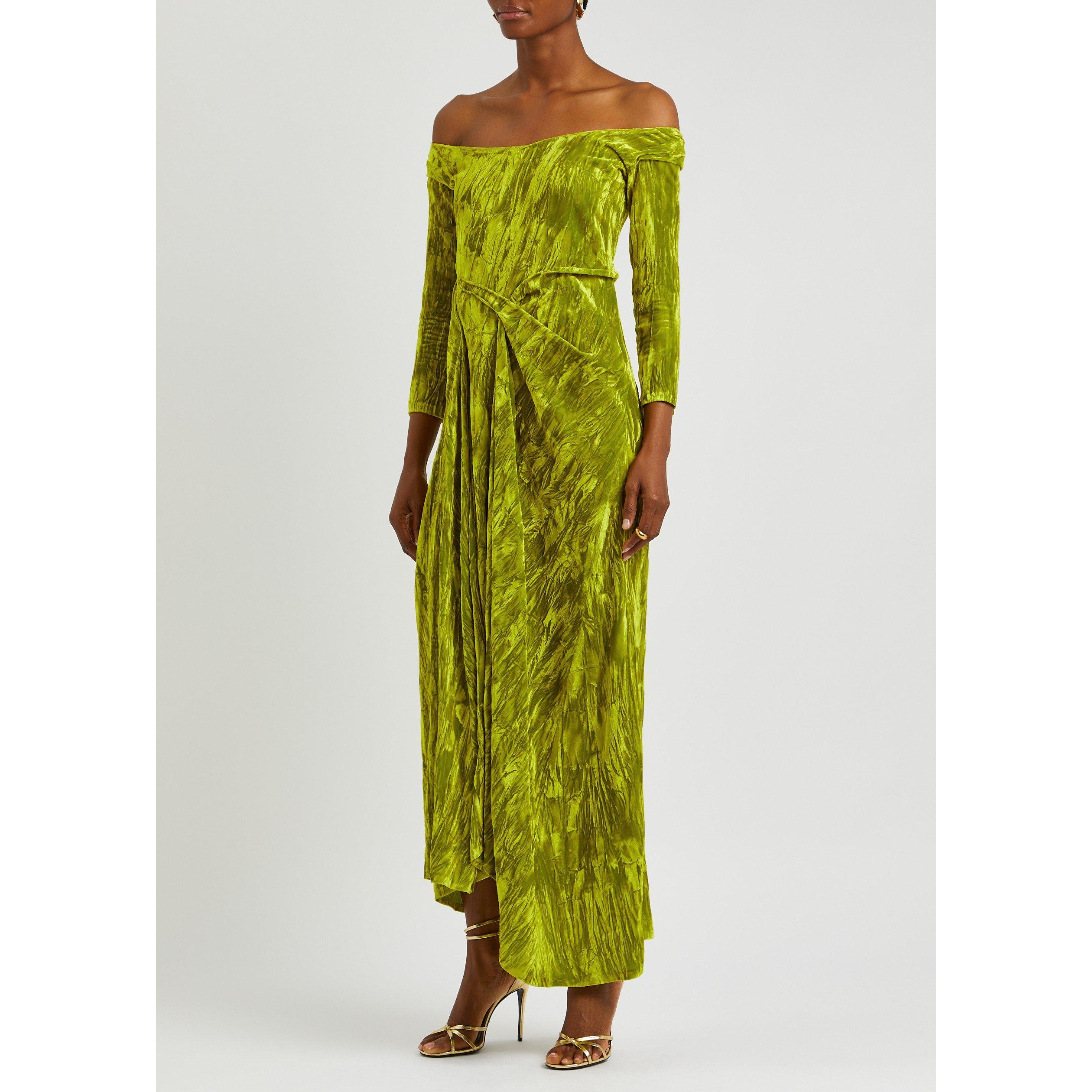 LIME - Unknown - LD DRAPED OFF SHOULDER DRESS - 2