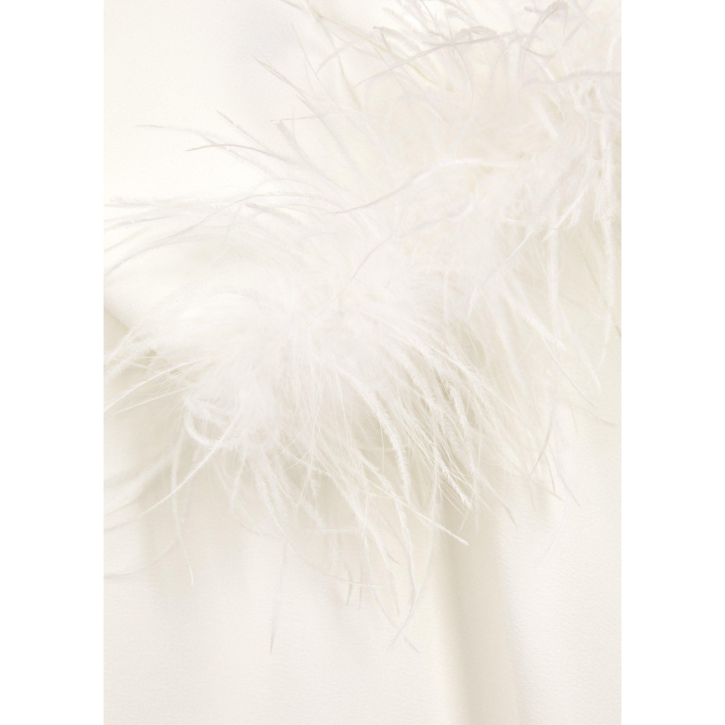 IVORY - RIXO - LD Selene Feather trim mi - 4