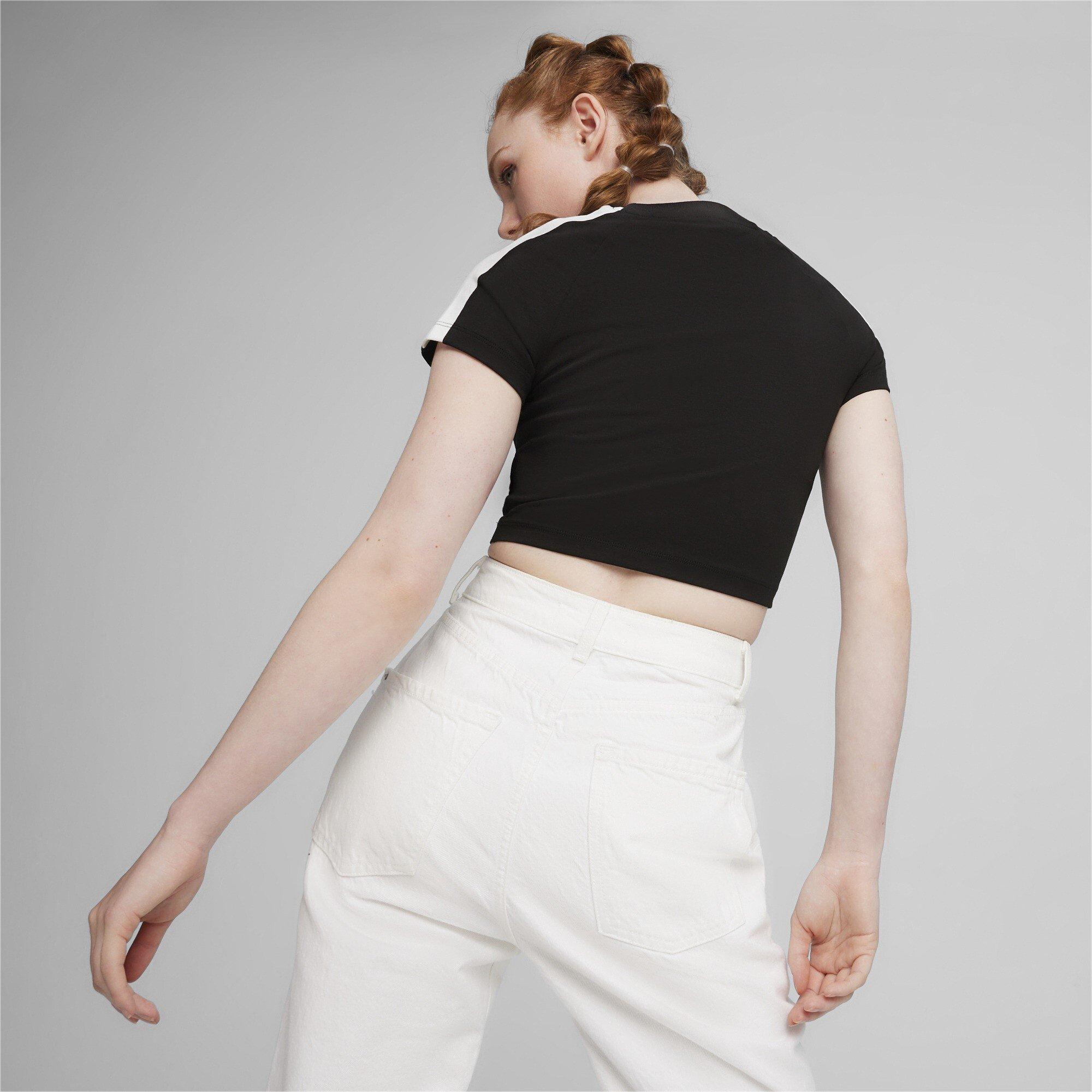 Puma Zwart - Puma - Iconic T7 Baby Tee Womens - 3