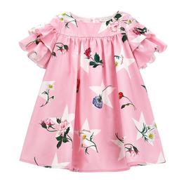 Monnalisa Floral Poplin Dress Juniors