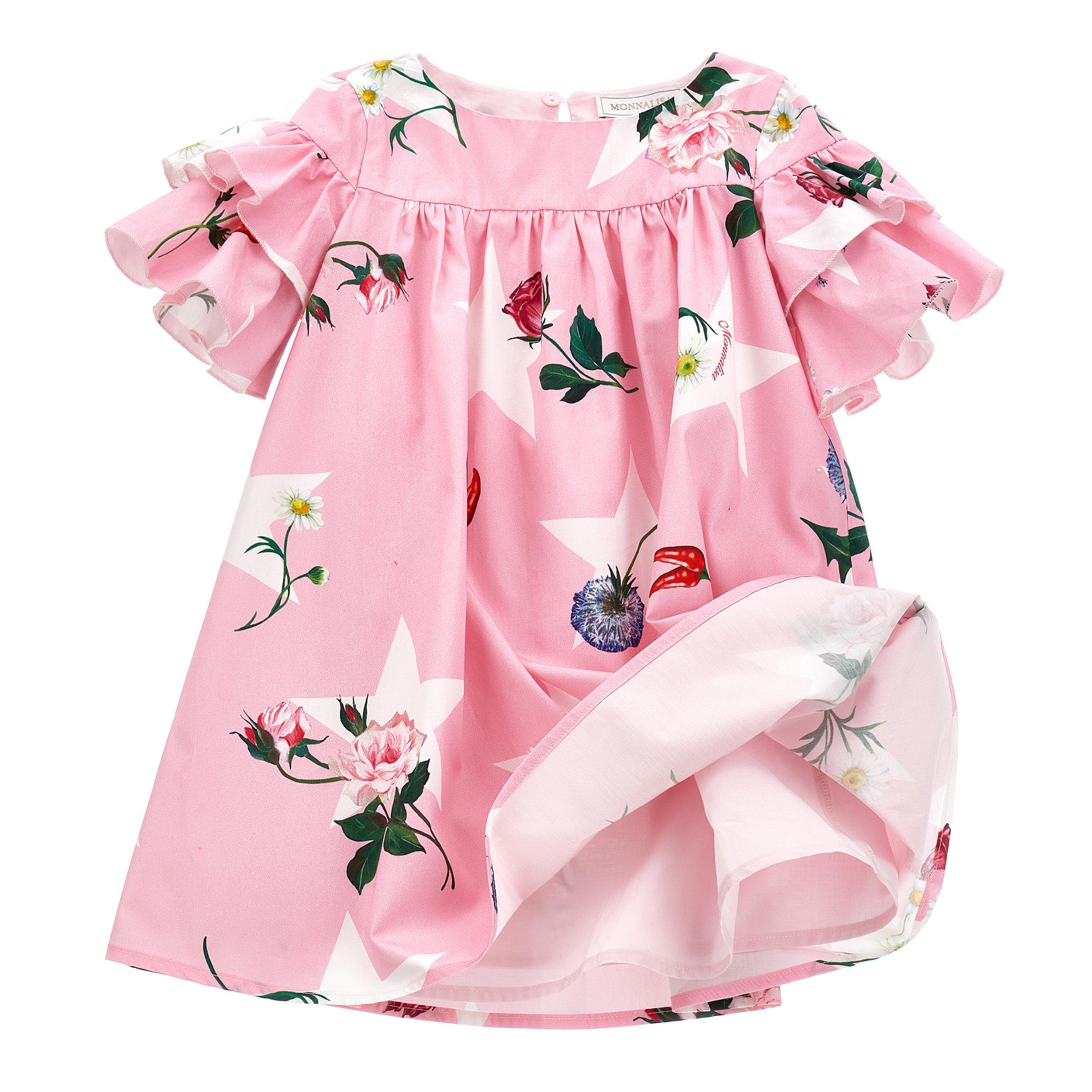 Rose 0090 - Monnalisa - Kids' Floral Jersey Dress - 3