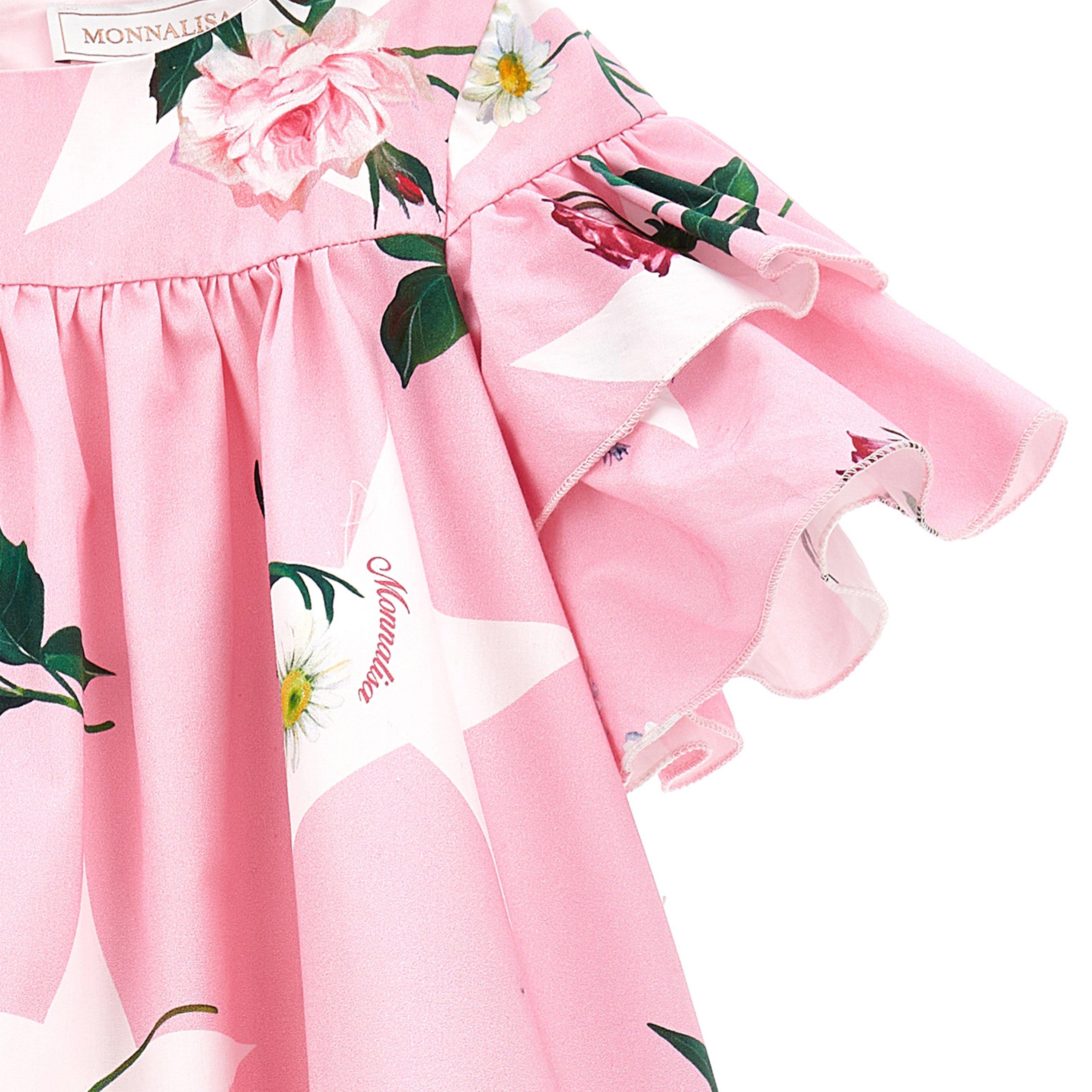 Rose 0090 - Monnalisa - Kids' Floral Jersey Dress - 4