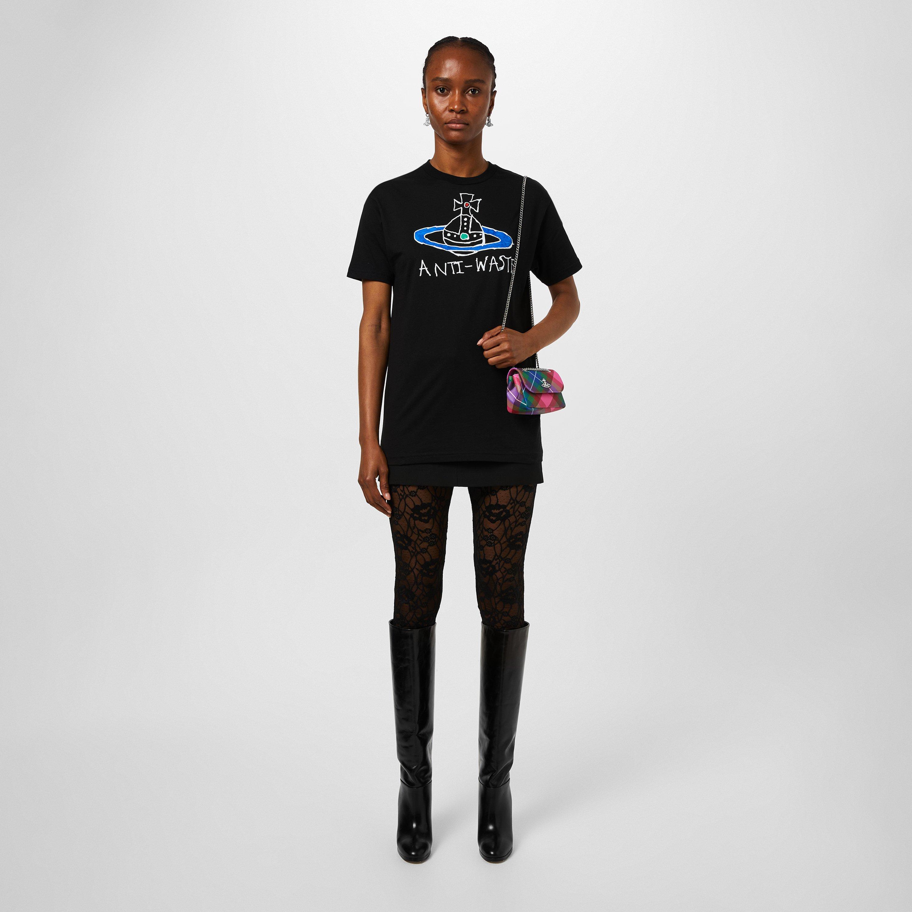 【VIVIENNE WESTWOOD】Antiwaste T-Shirt Black Vivienne Westwood Anti-Waste Classic Black T-Shirt – Retro