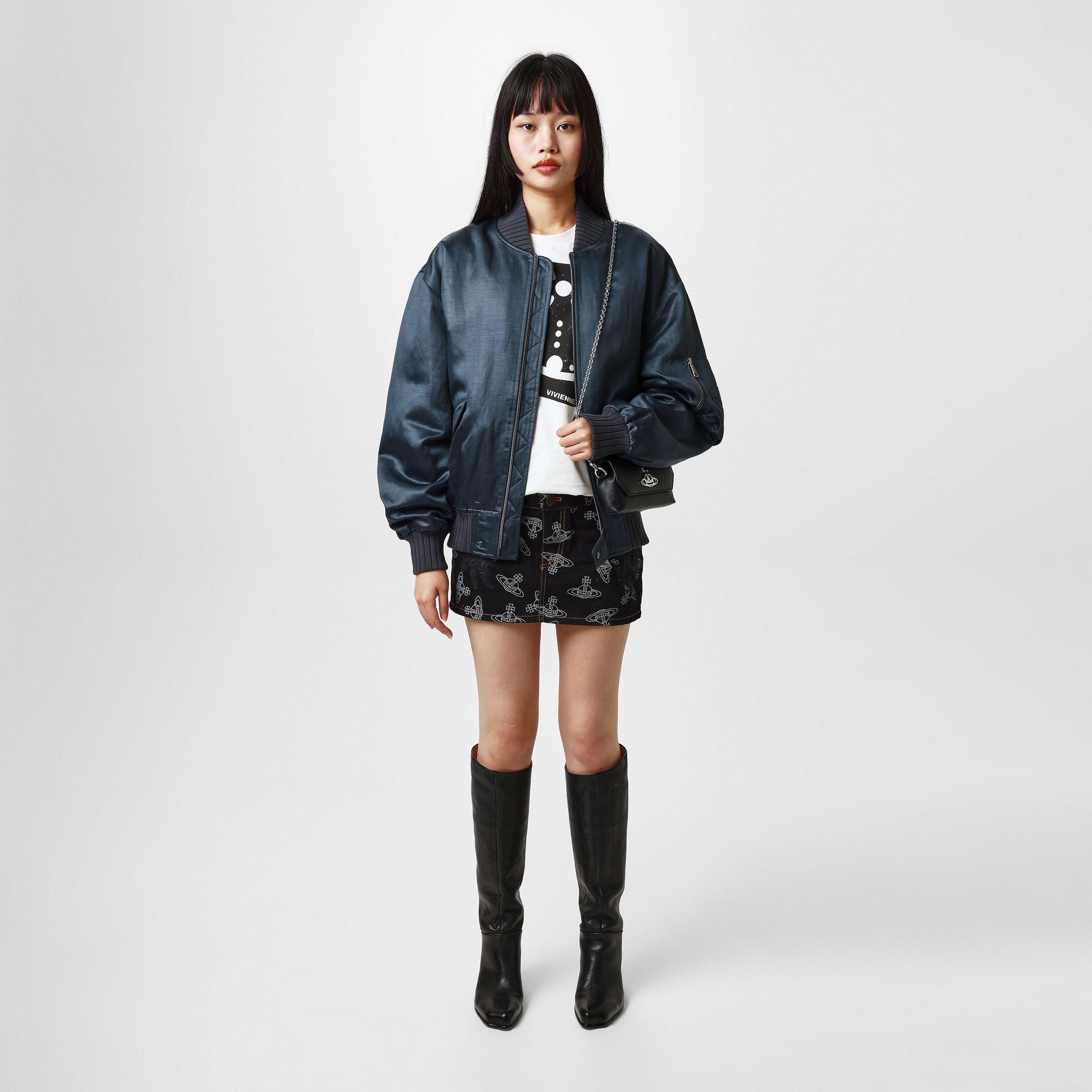 Grey - Vivienne Westwood - Women's Linen Blend Long Sleeve Parka - 4