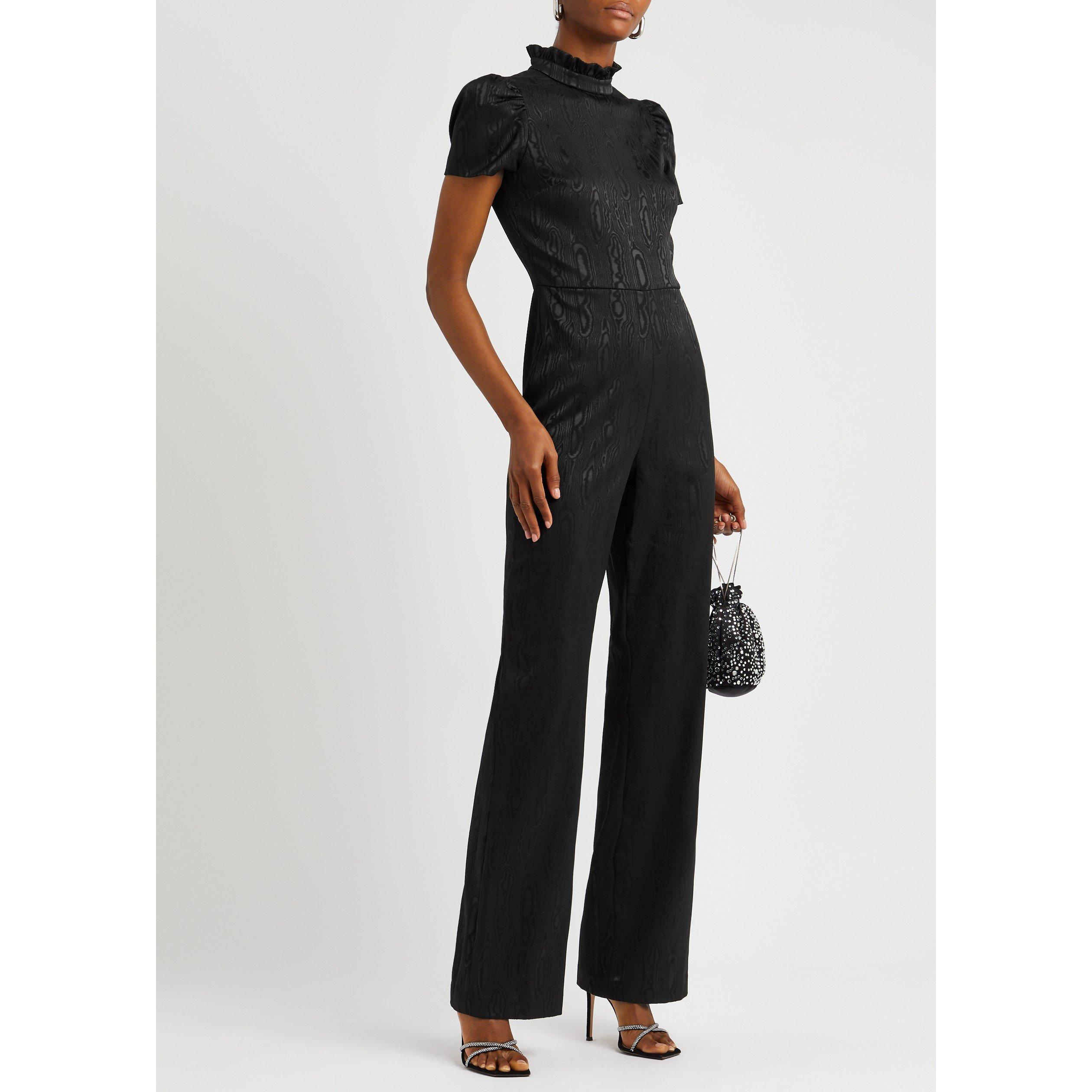 BLACK - Alice And Olivia - JS JORAH SS WIDE LEG JUMPSUIT - 5