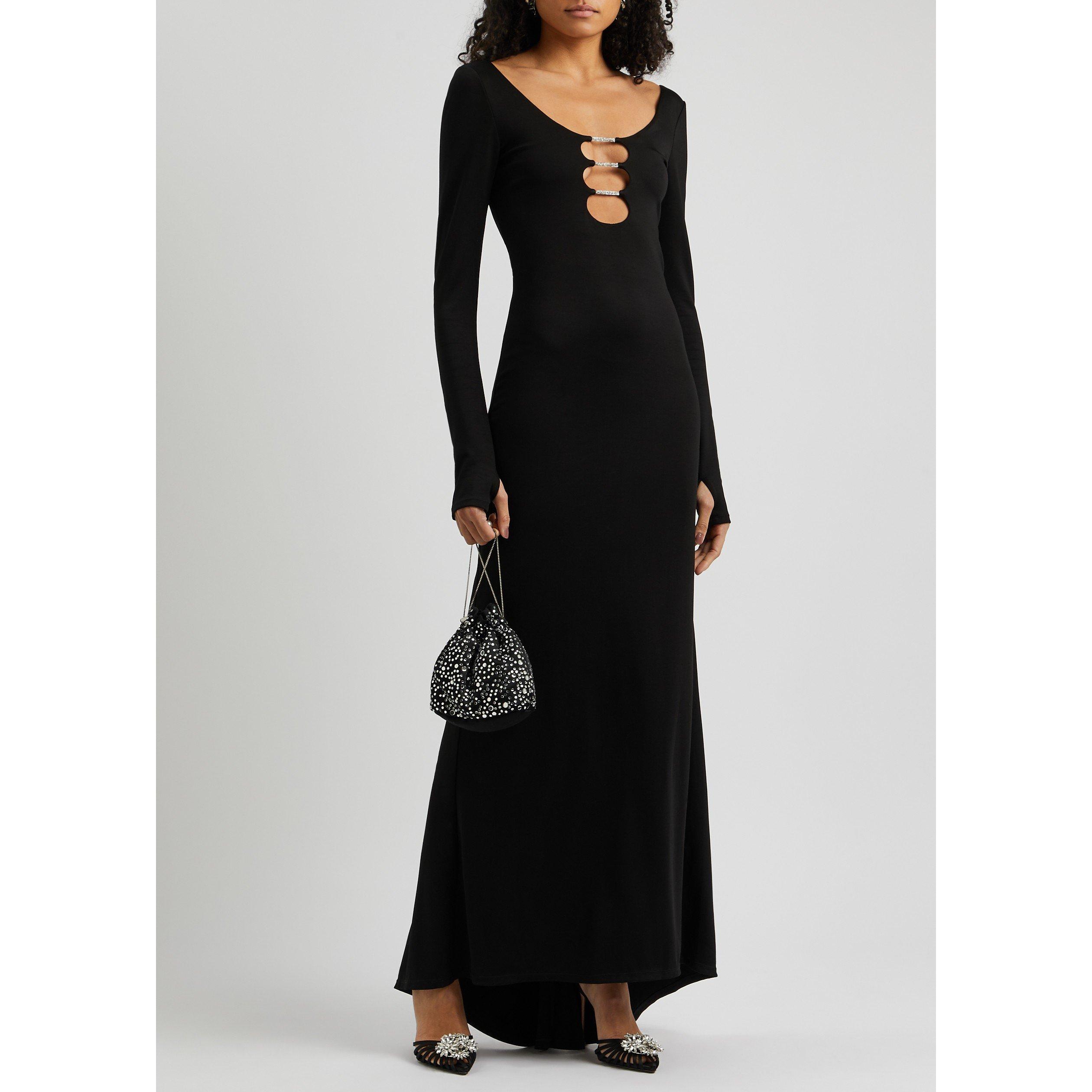 BLACK - Alice And Olivia - LD KALENA CUTOUT MAXI DRESS - 5