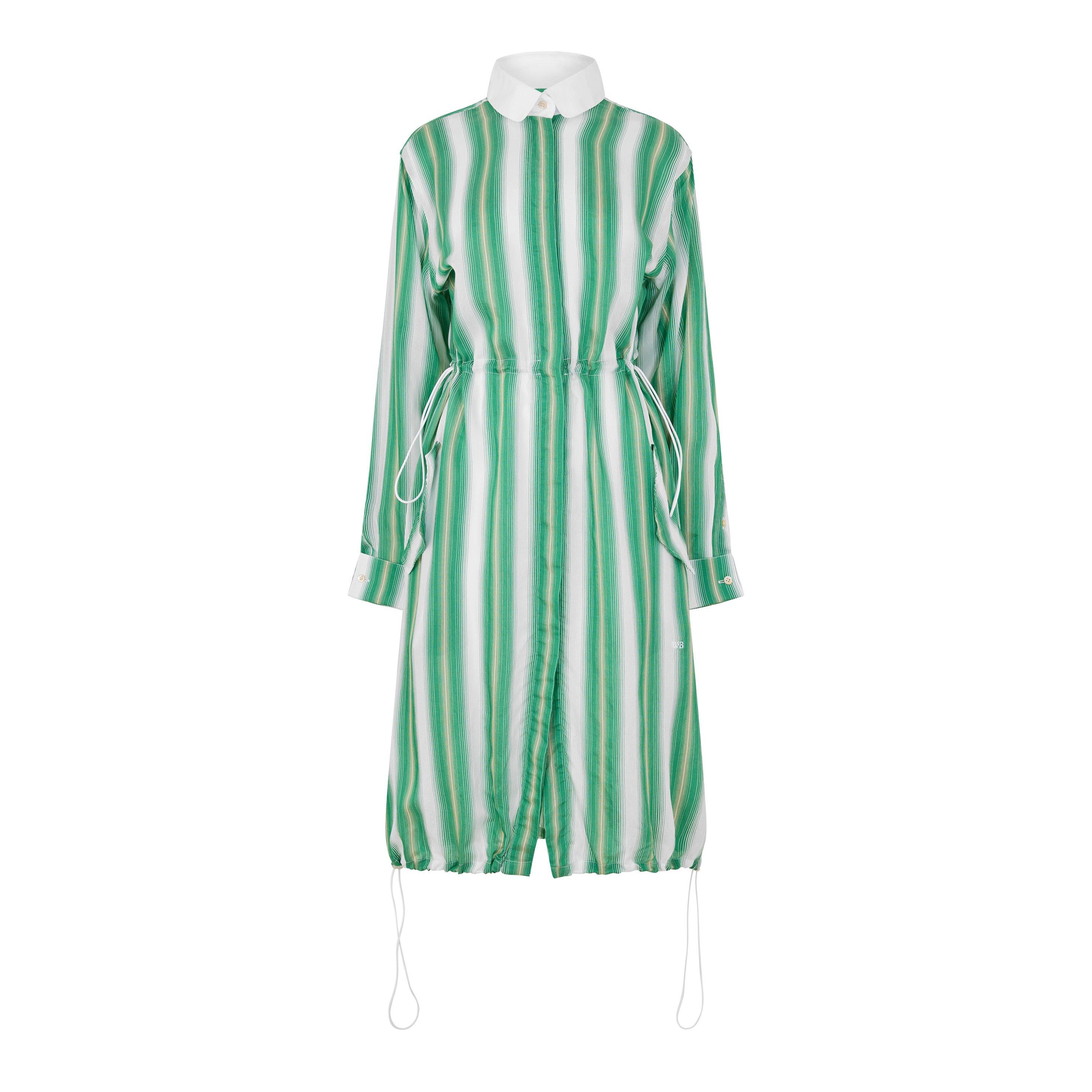 GREEN AND OTHER - Grace Wales Bonner - BALANCE SHIRT STRPD MIDI - 1