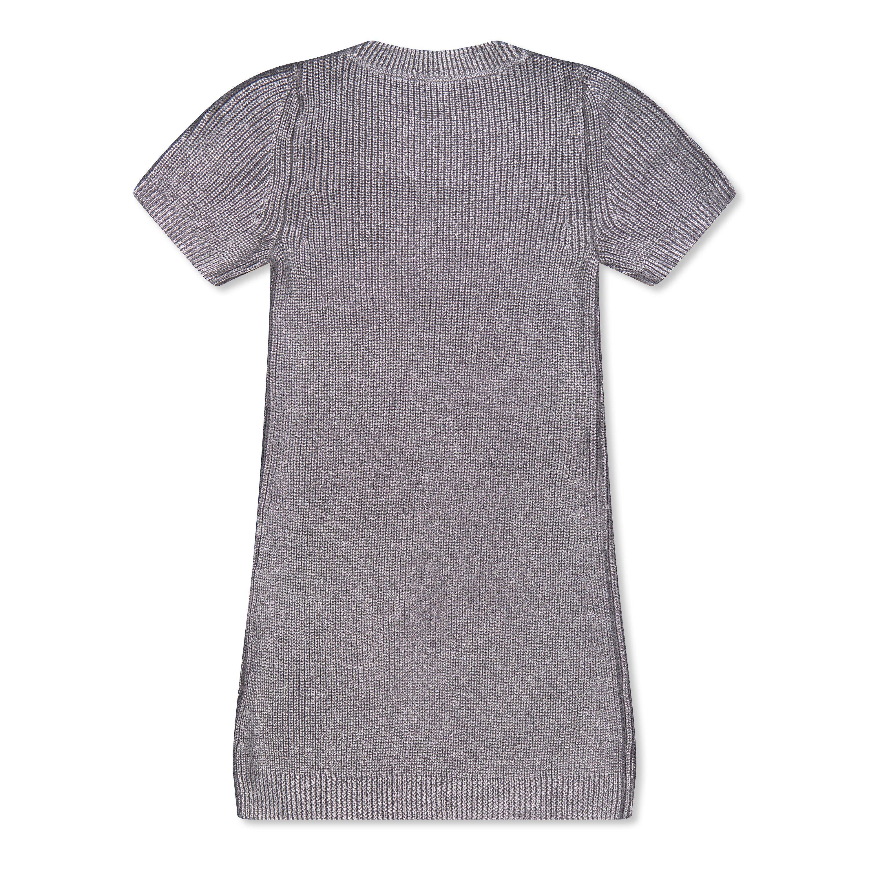 Silver K986 - Diesel - Kids' Metallic Knitted Jumper Dresses - 2