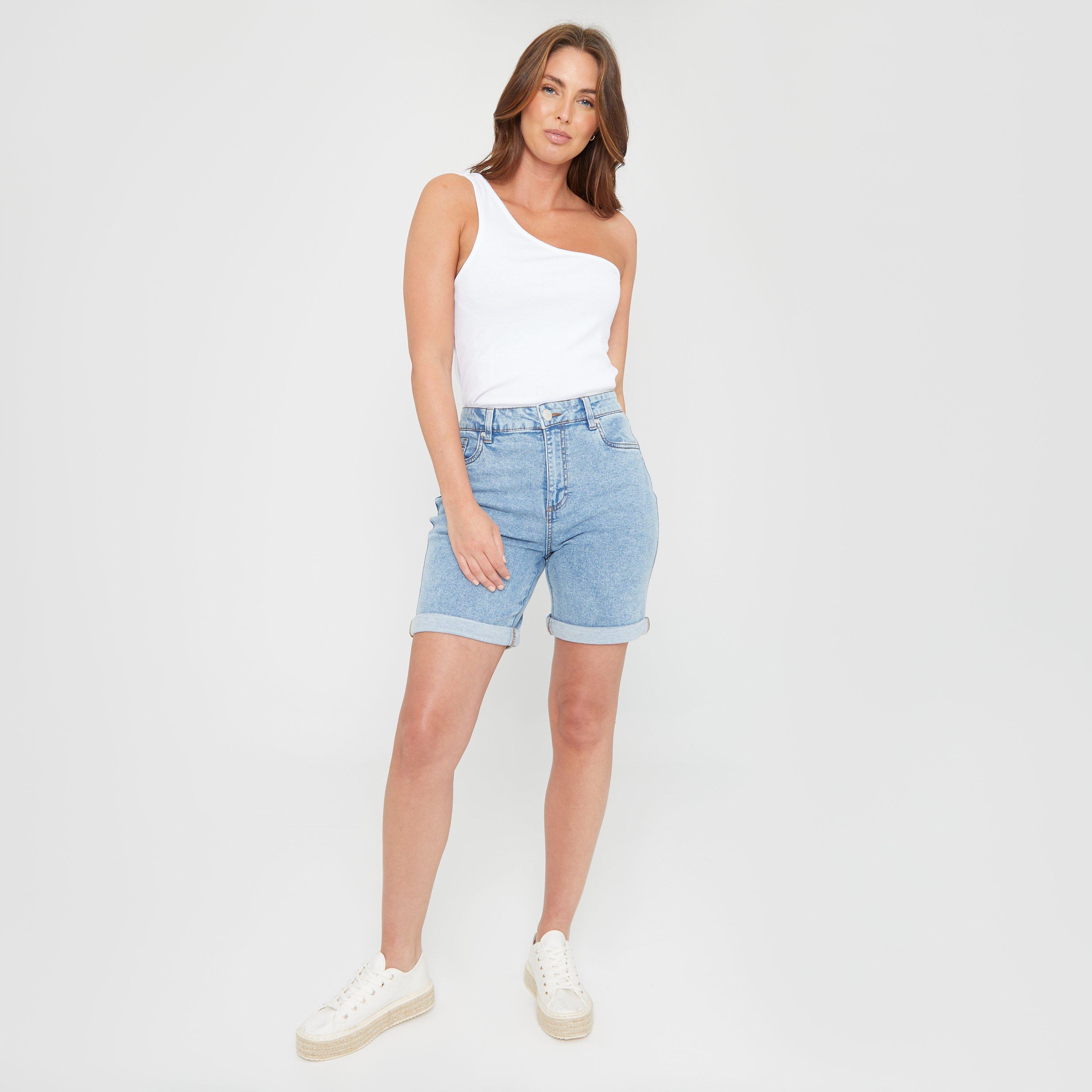 White - Be You - Women's One Shoulder Rib Tank Vest - 4