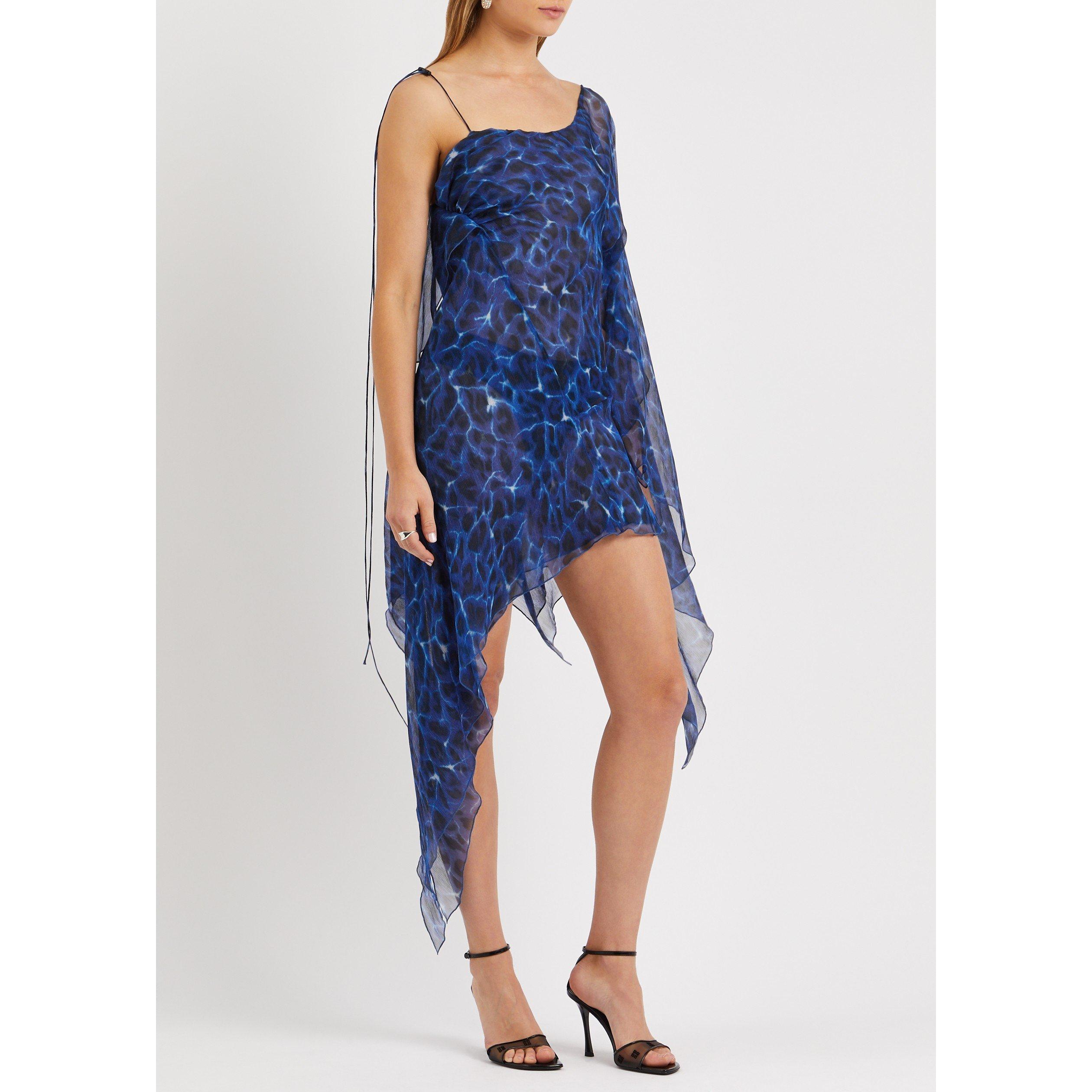 BLUE - KNWLS - SD ASYMMETRICAL CRINKLE PRINTE - 2