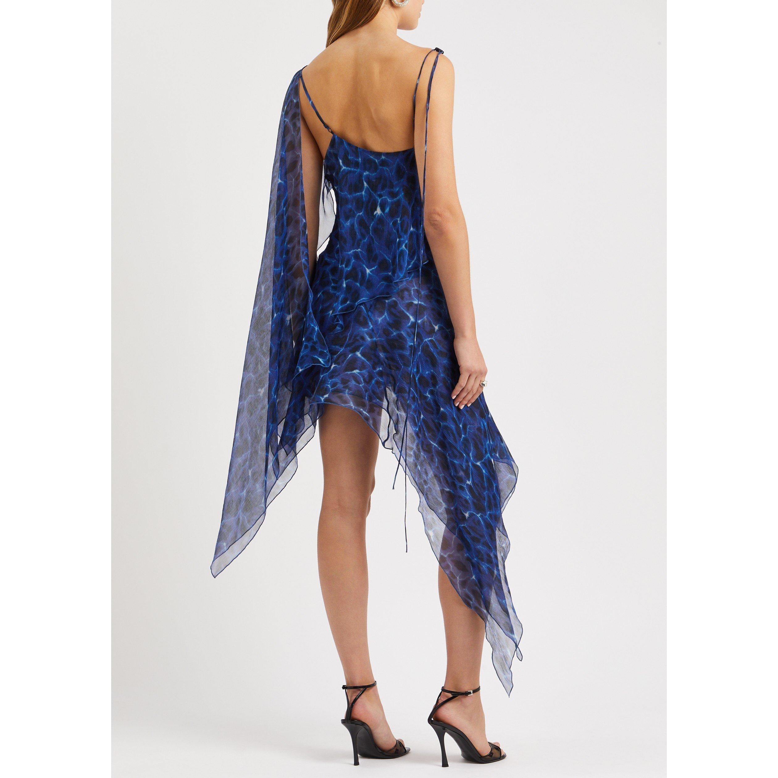 BLUE - KNWLS - SD ASYMMETRICAL CRINKLE PRINTE - 3