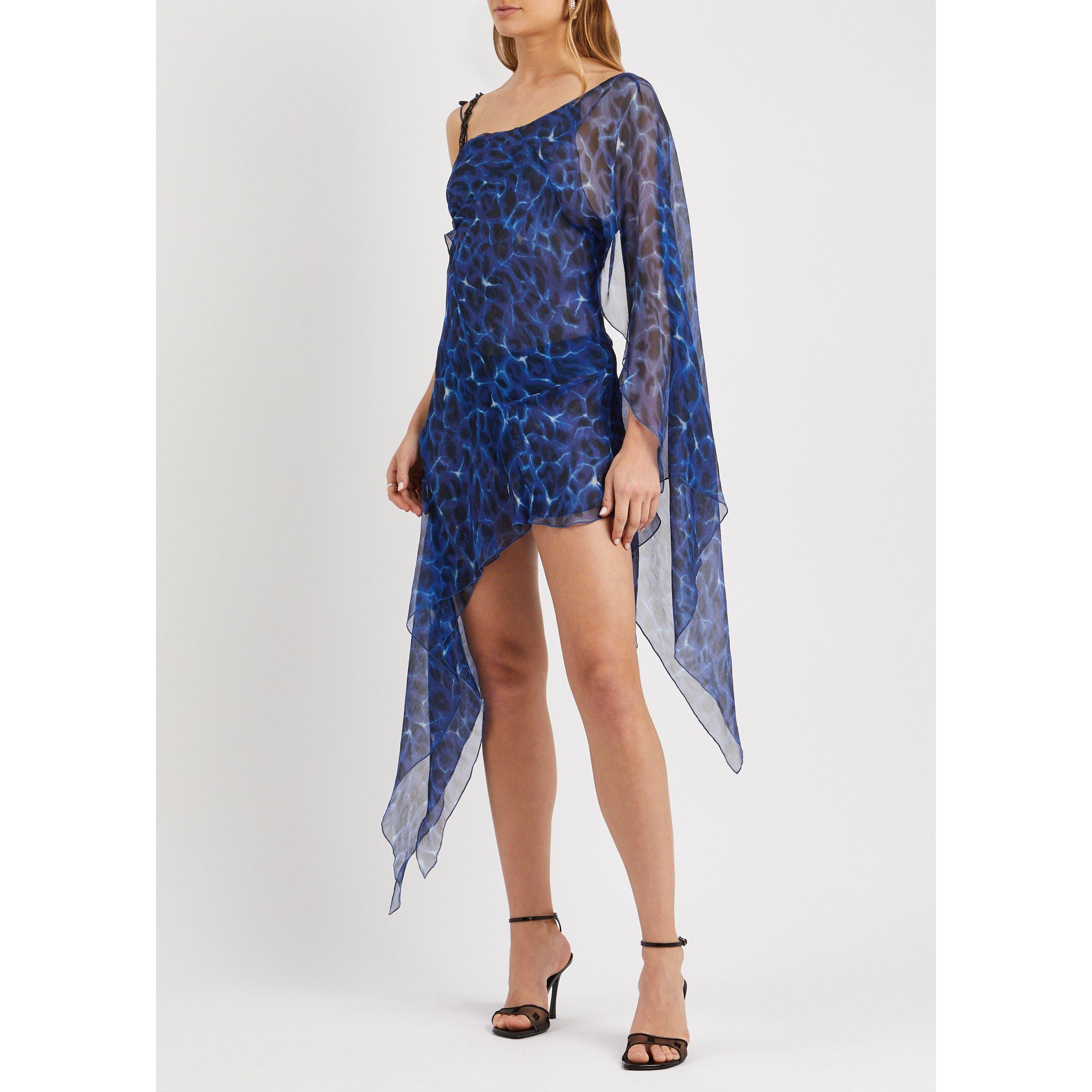 BLUE - KNWLS - SD ASYMMETRICAL CRINKLE PRINTE - 5