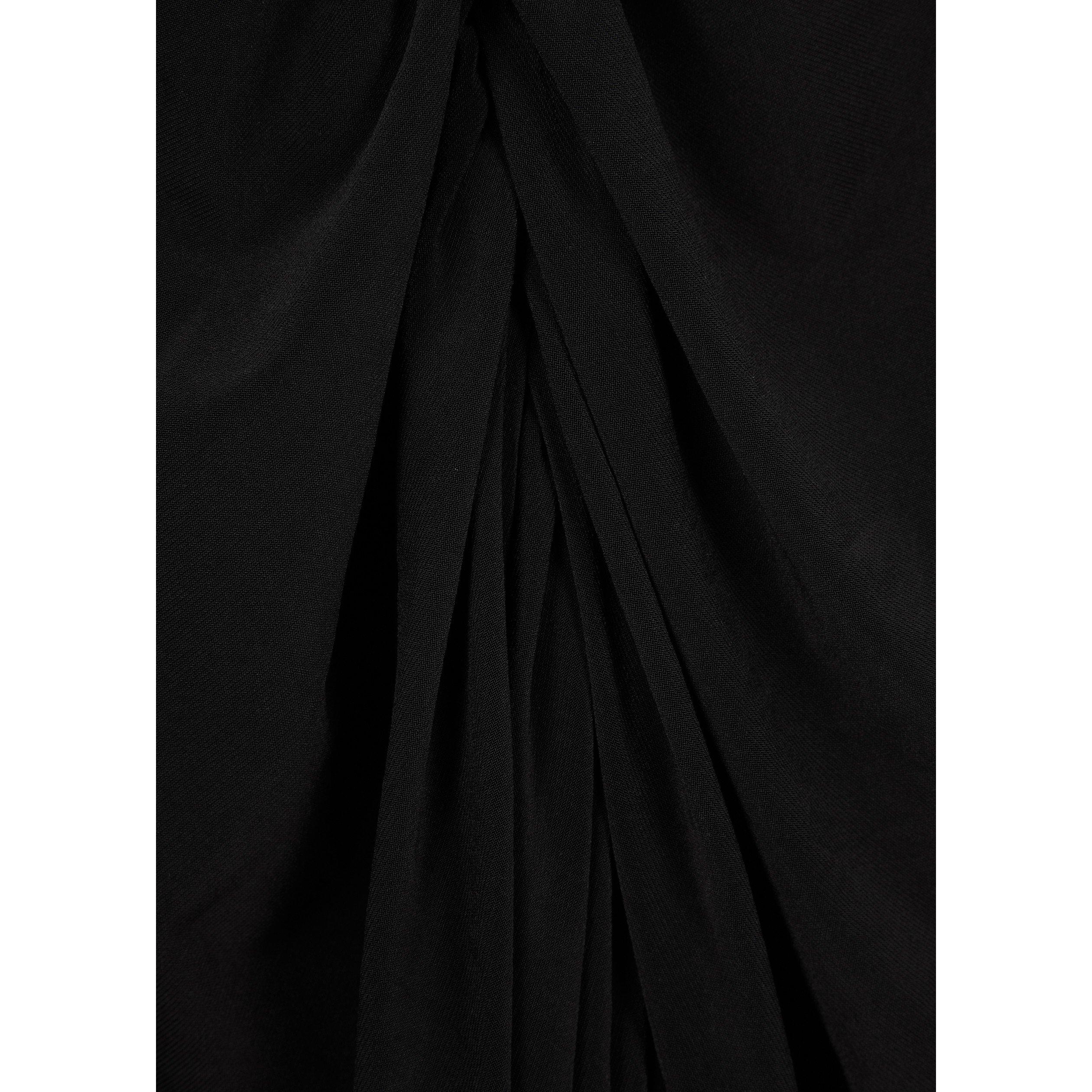 BLACK - Norma Kamali - LD DIANA LGSLV FITTED MIDI DRS - 4