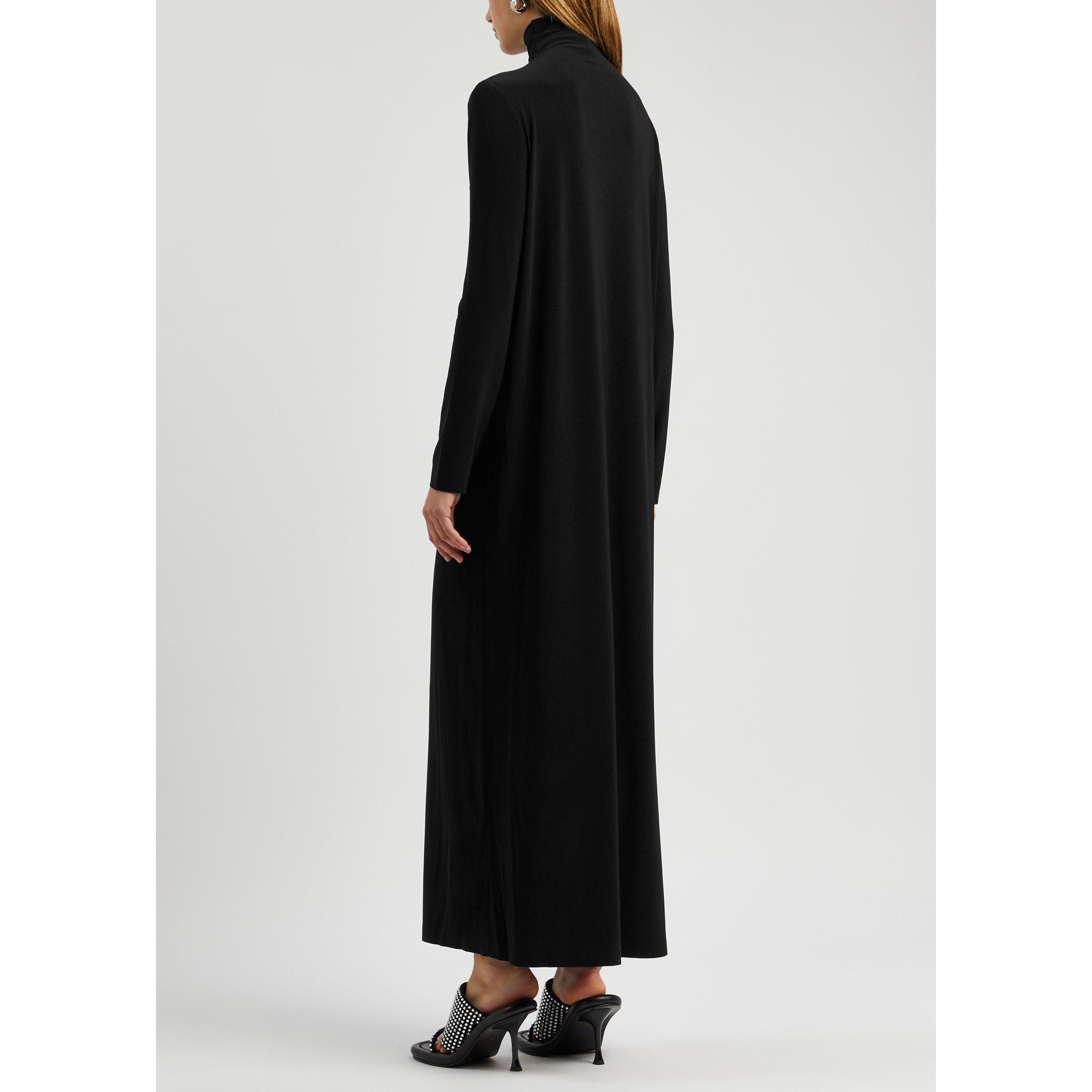 BLACK - Norma Kamali - LD LG SLV TURTLENK GOWN DRESS - 3