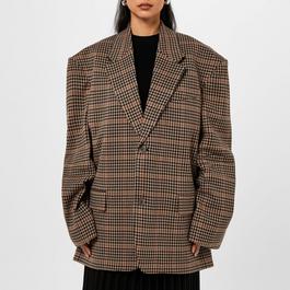 Balenciaga Houndstooth Knitted Blazer