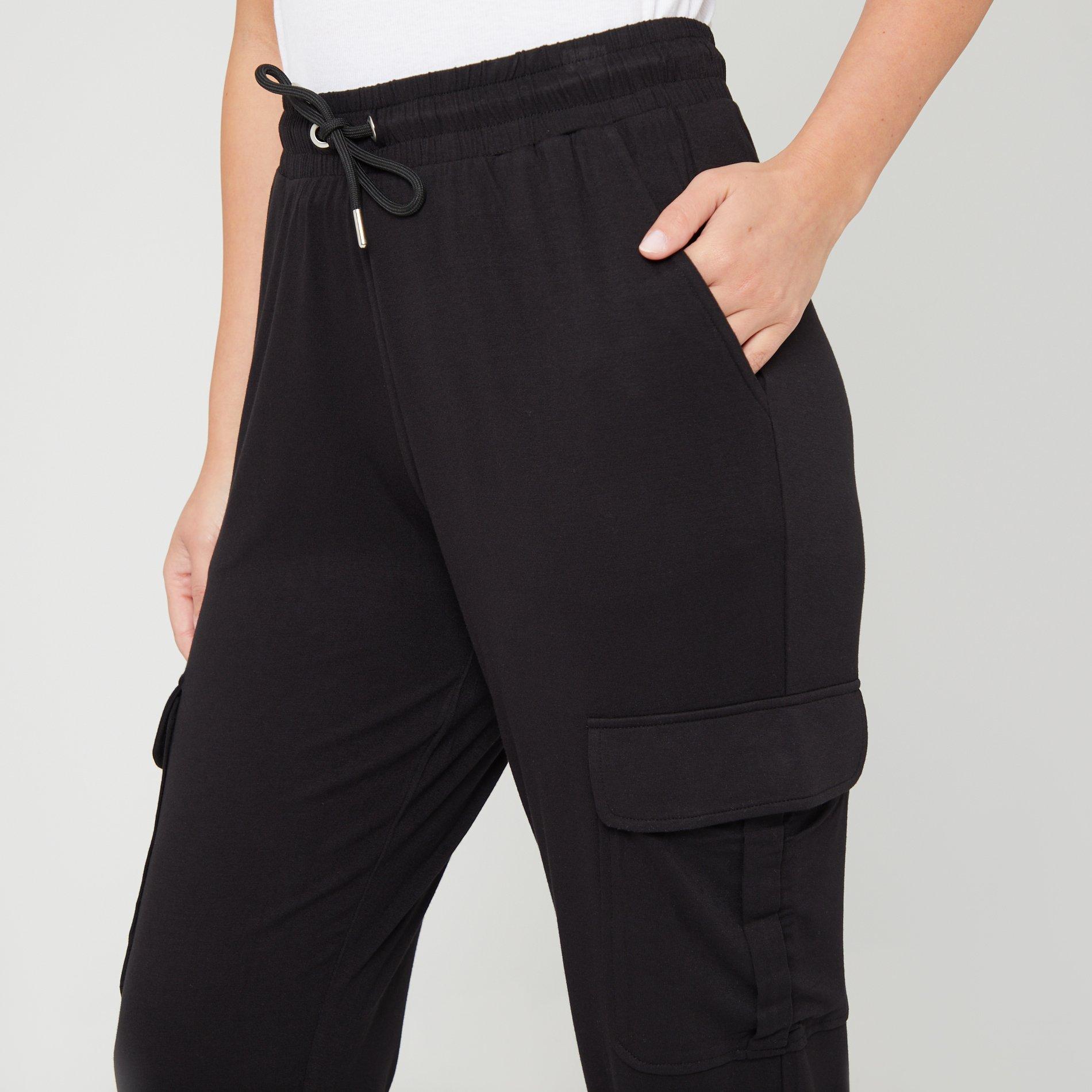 Zwart - Be You - BeYou Cargo Trouser - 3
