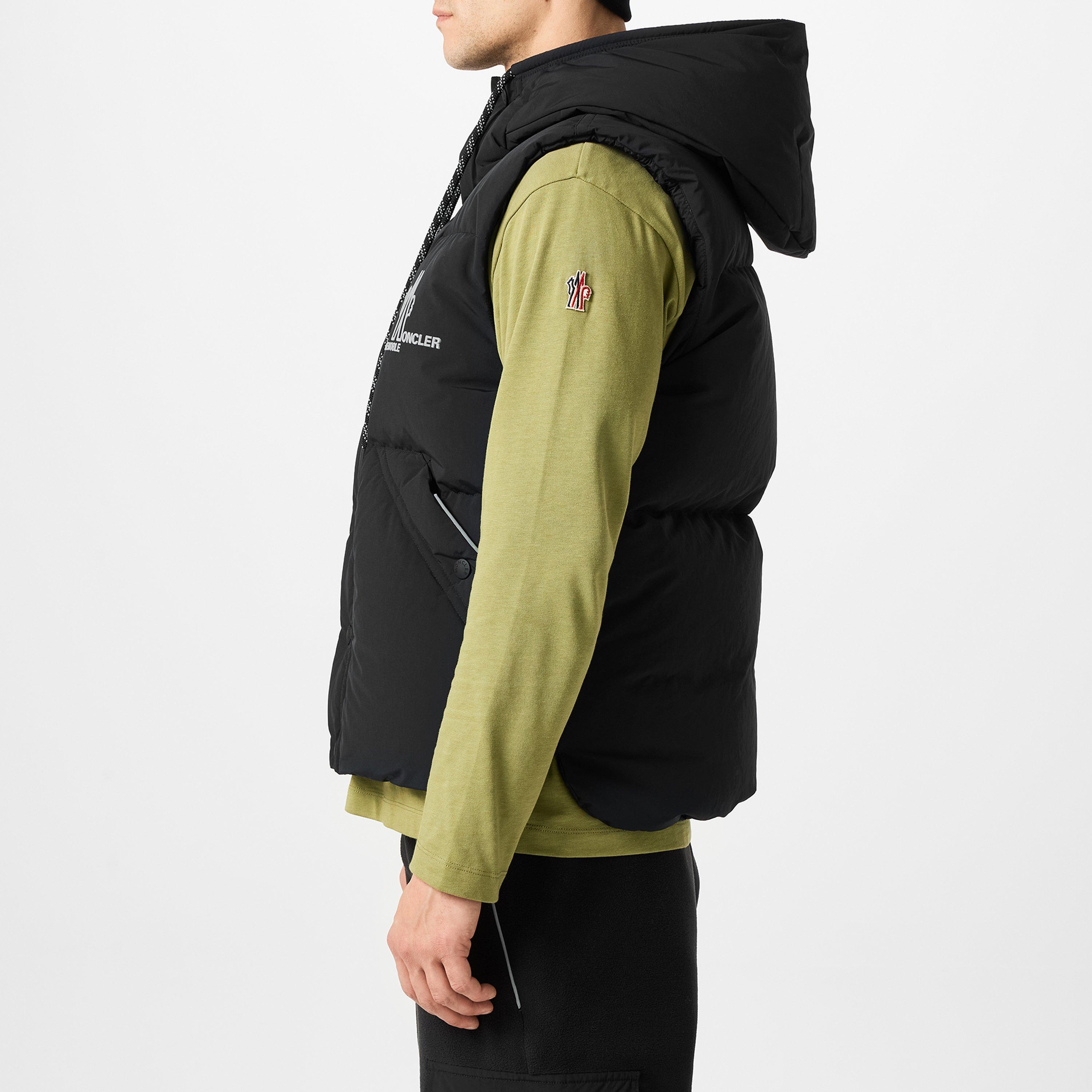 Black 999 - Moncler Grenoble - Men's Baldy Windproof Water-Repellent Down Hooded Gilet - 2