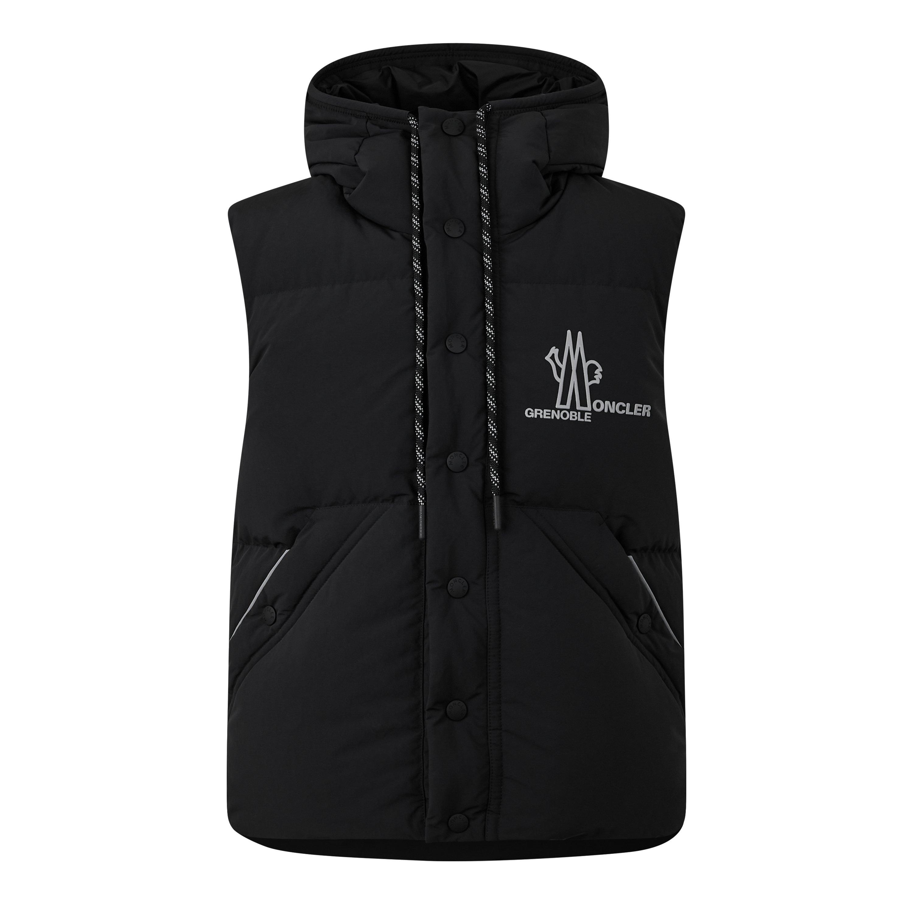 Black 999 - Moncler Grenoble - Men's Baldy Windproof Water-Repellent Down Hooded Gilet - 5