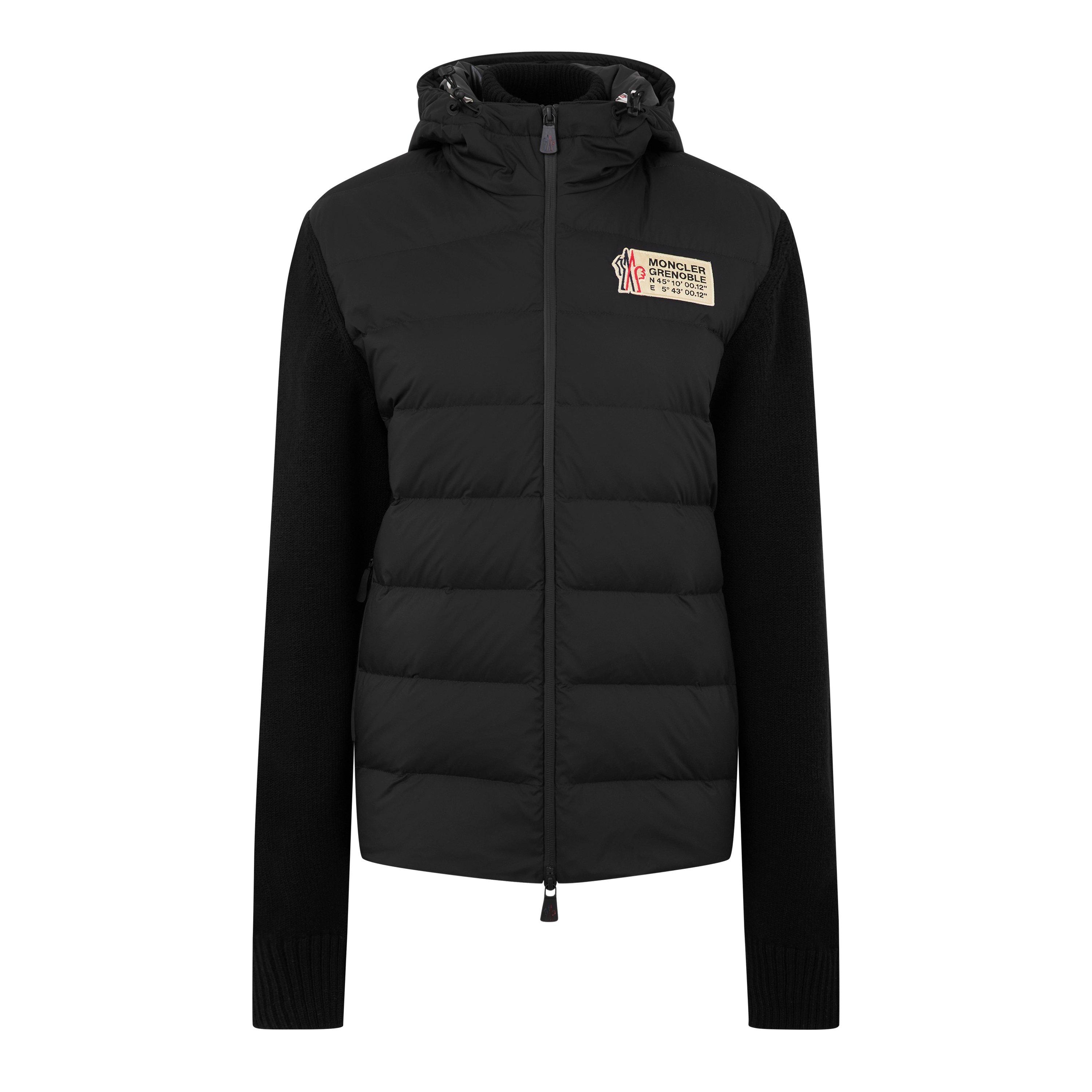 Black 999 - Moncler Grenoble - Men's Wool Down Filled Hooded Long Sleeve Hybrid Jacket - 5