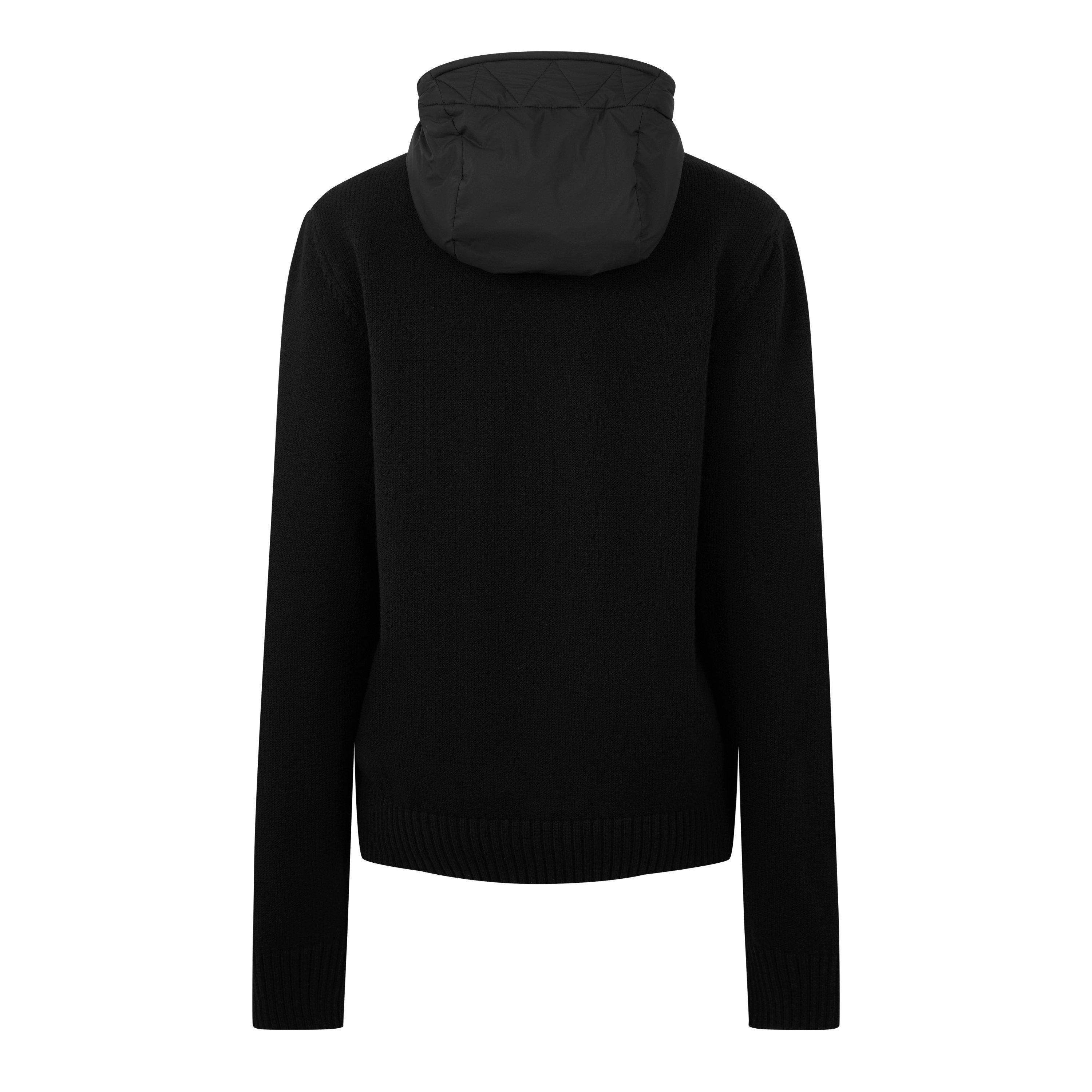 Black 999 - Moncler Grenoble - Men's Wool Down Filled Hooded Long Sleeve Hybrid Jacket - 6