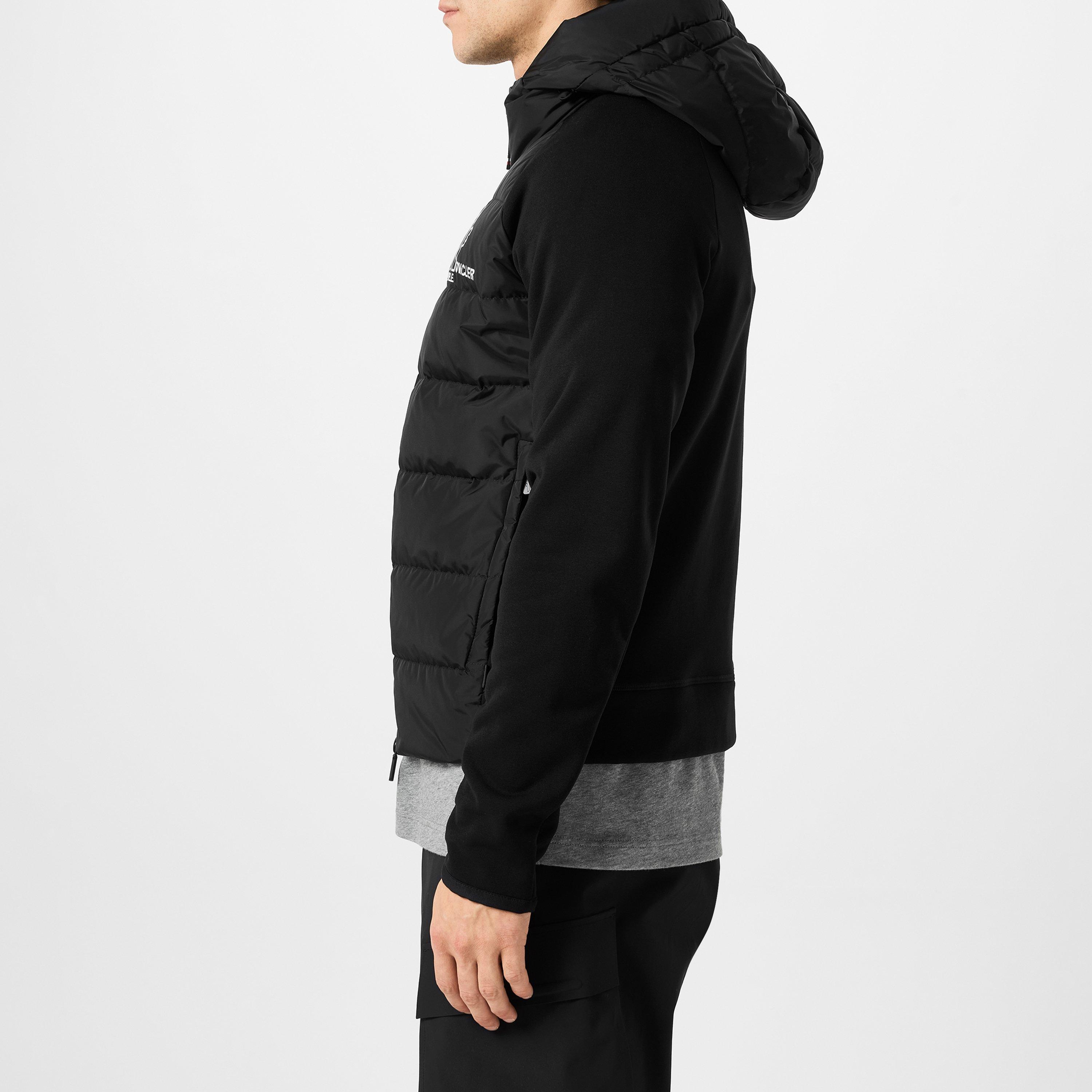 Black 999 - Moncler Grenoble - Men's Logo 90/10 Down Long Sleeve Hybrid Jacket - 2