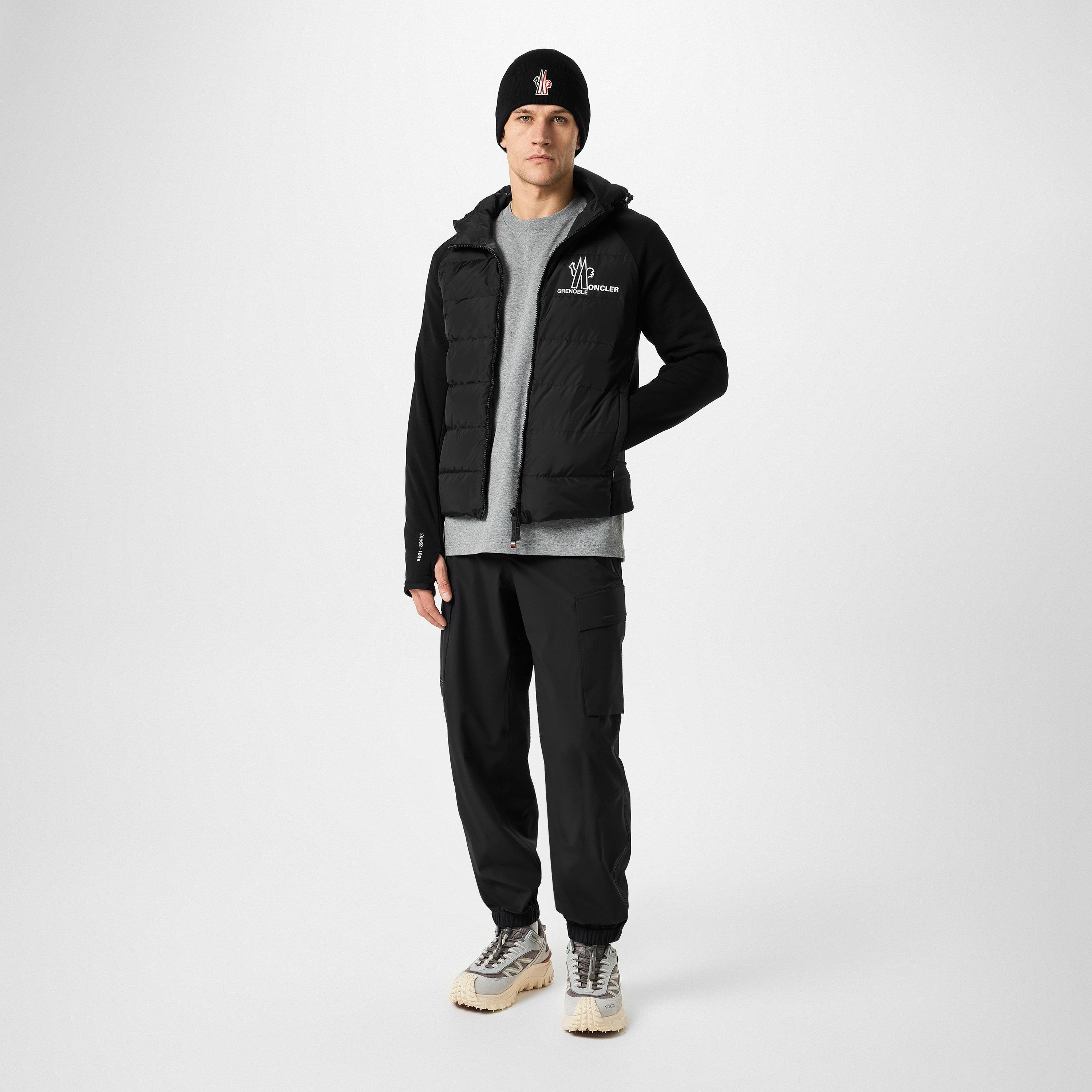 Black 999 - Moncler Grenoble - Men's Logo 90/10 Down Long Sleeve Hybrid Jacket - 4