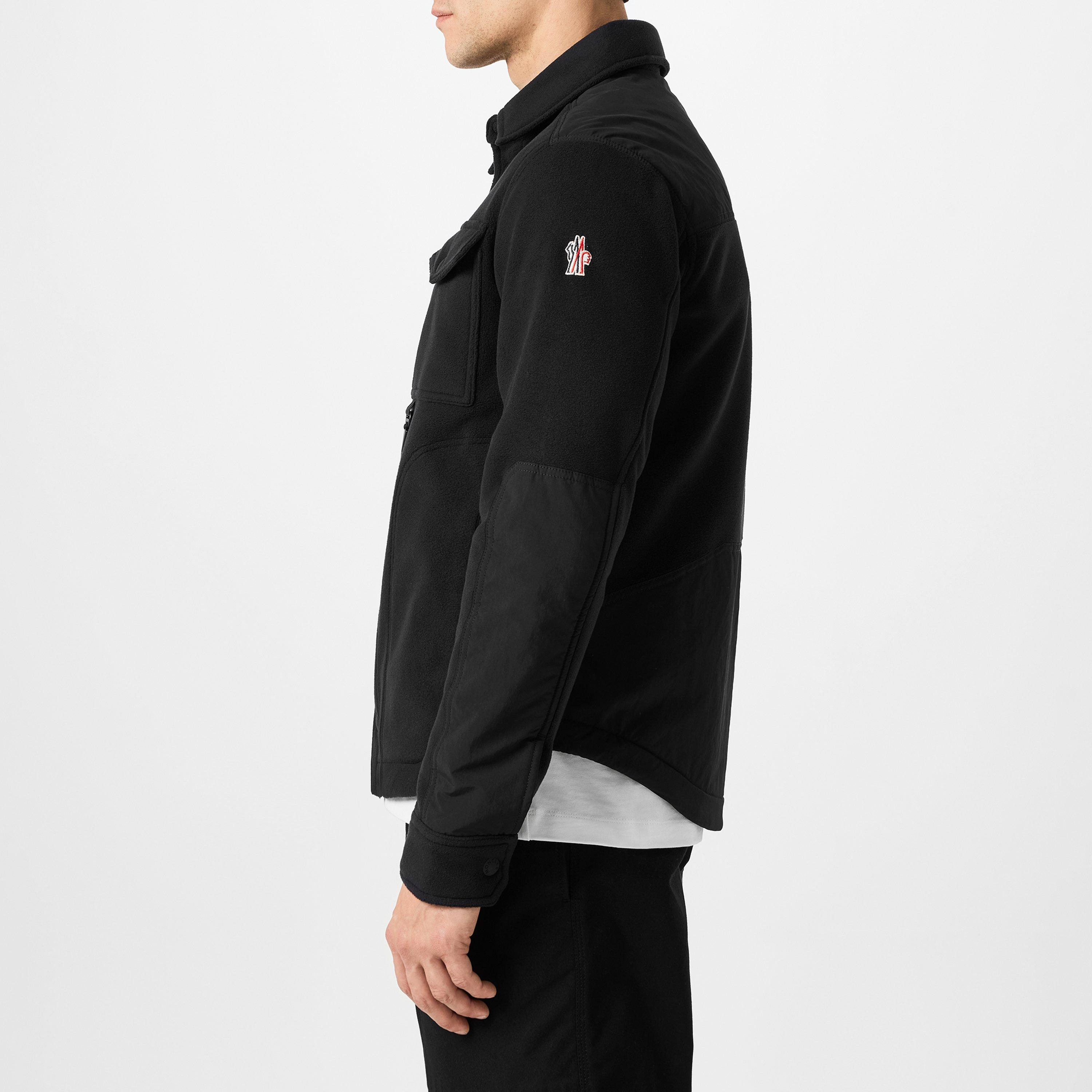 Black 999 - Moncler Grenoble - Men's Pocket Long Sleeve Button Overshirt - 2