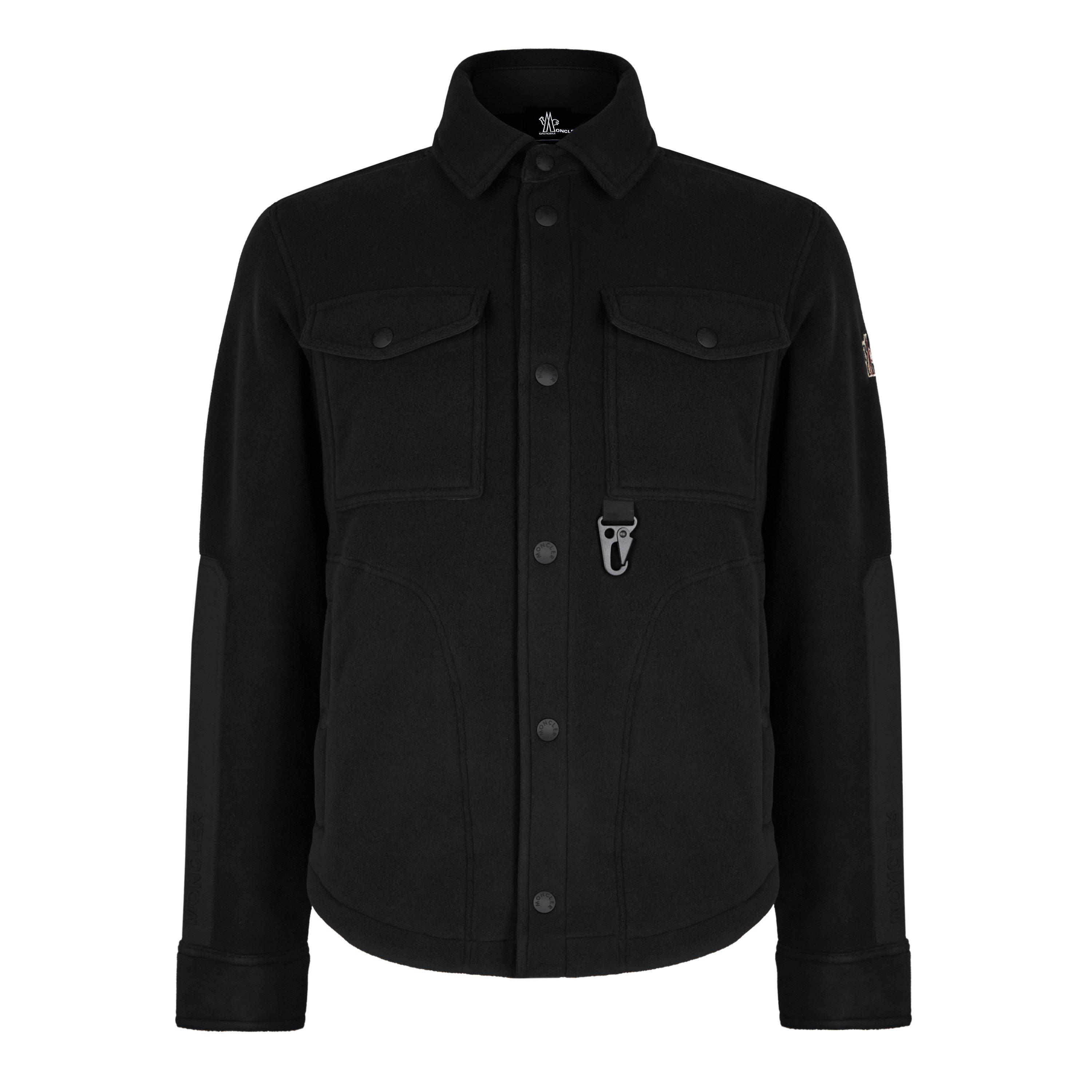 Black 999 - Moncler Grenoble - Men's Pocket Long Sleeve Button Overshirt - 5