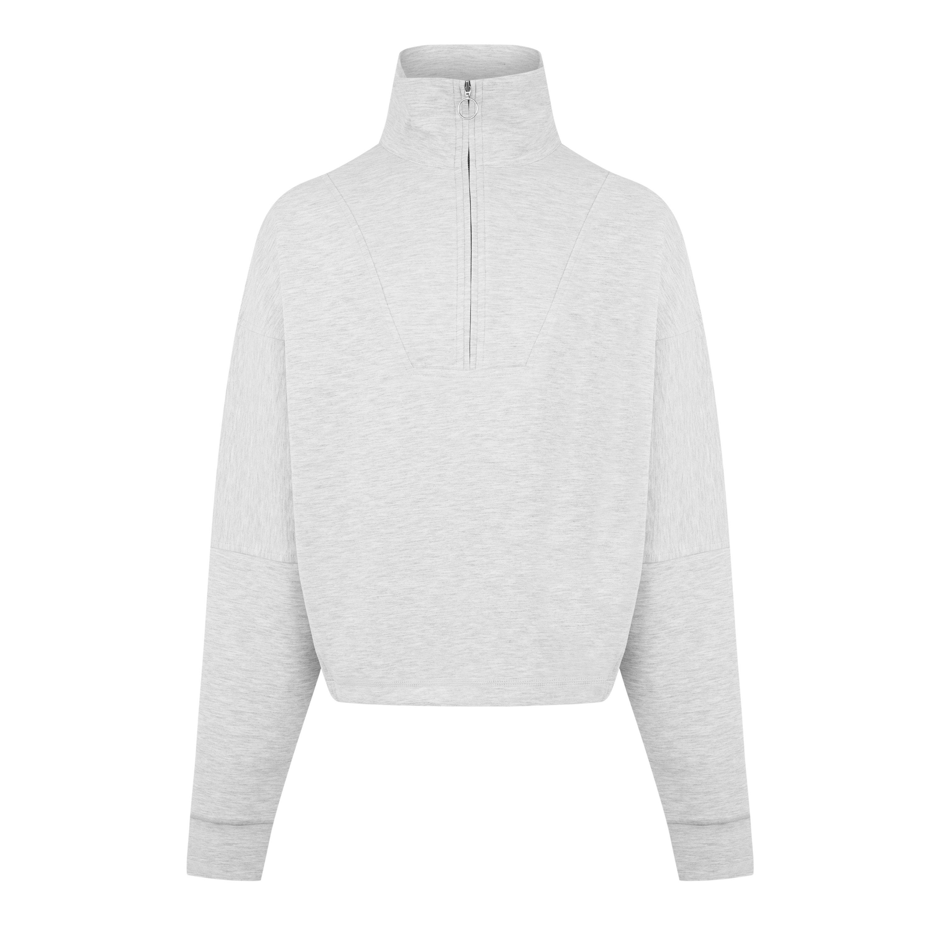 Ice Grey Marl - Sweaty Betty - Women's Funnel Half-Zip Fleece - 5