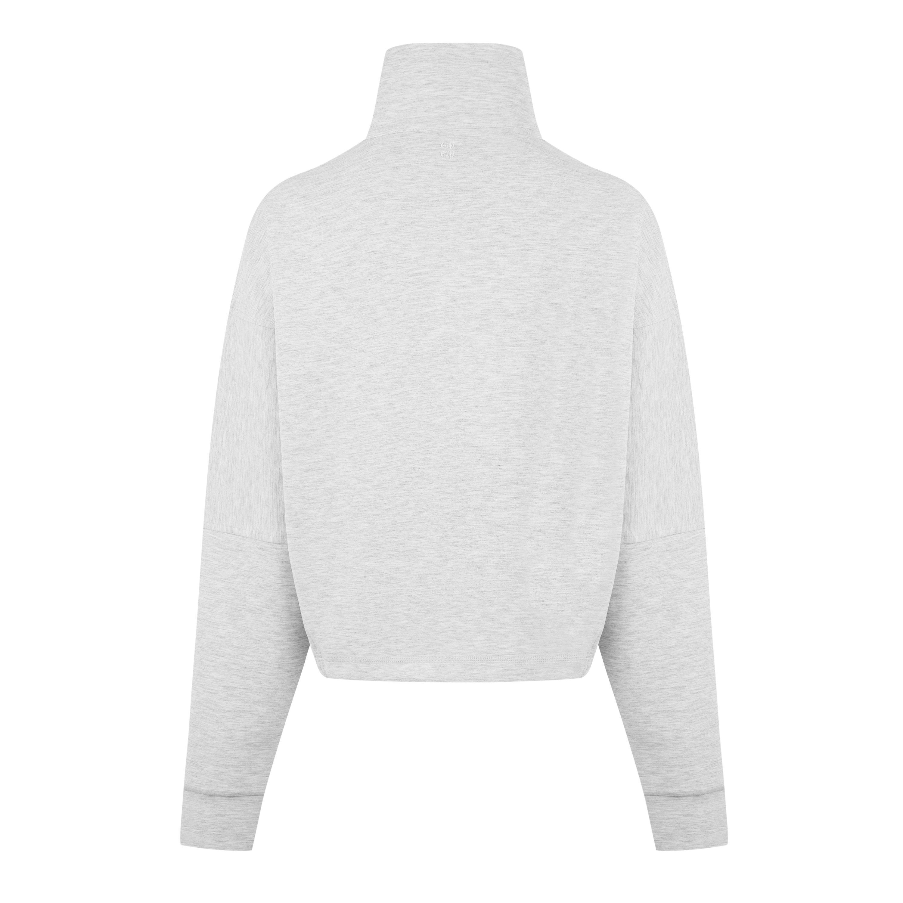 Ice Grey Marl - Sweaty Betty - Women's Funnel Half-Zip Fleece - 6