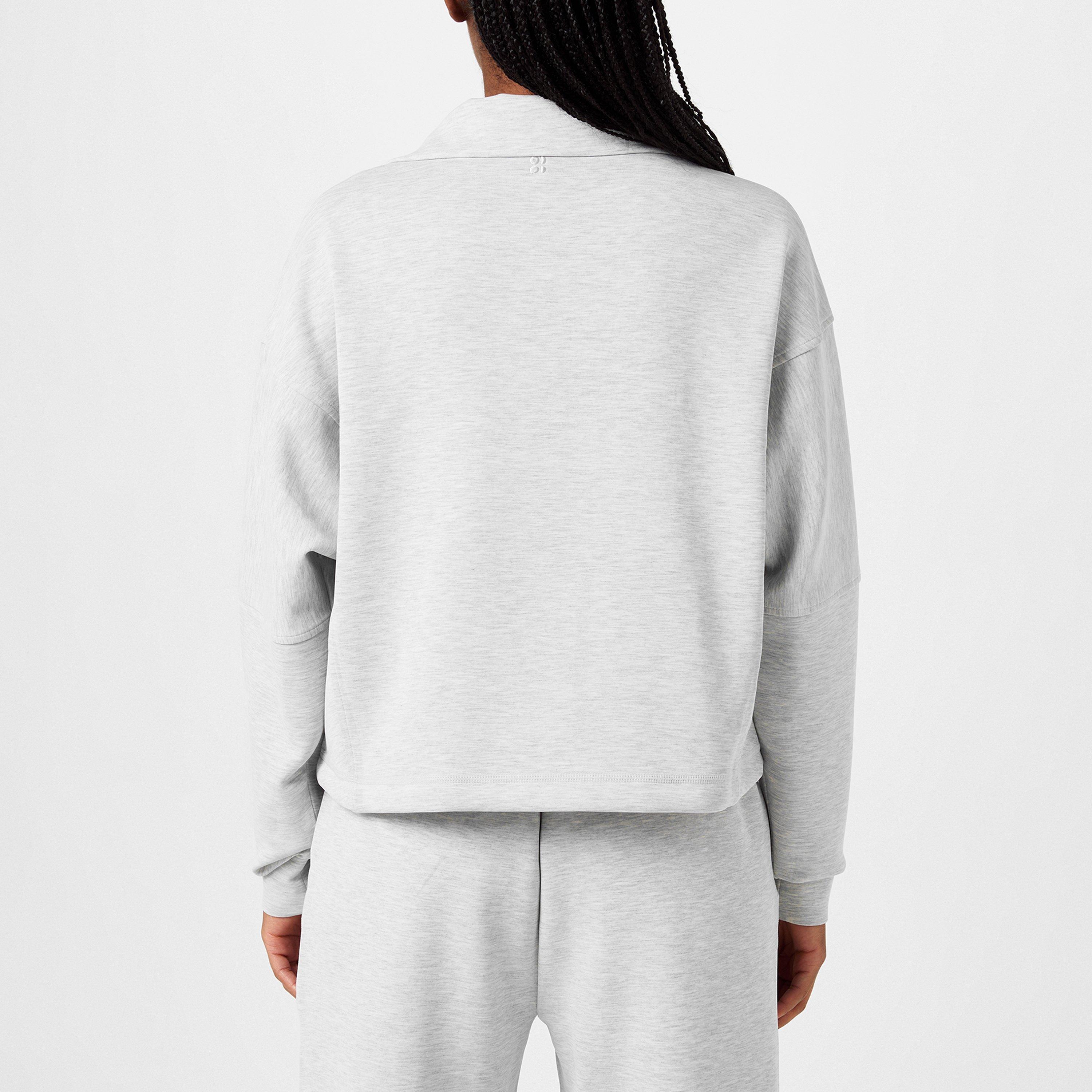 Ice Grey Marl - Sweaty Betty - Women's Funnel Half-Zip Fleece - 3