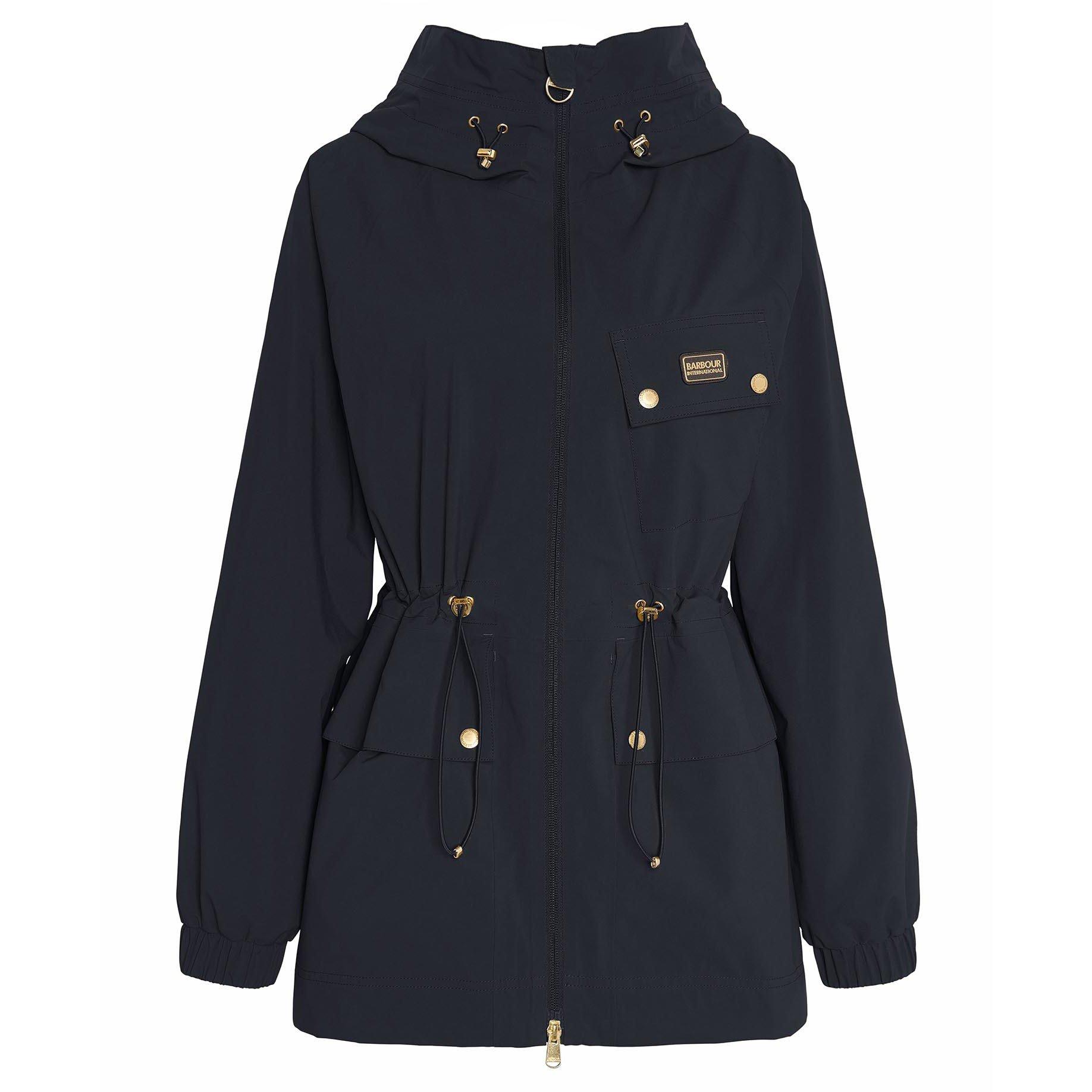 Black - Barbour International - Women's Alicia Waterproof Long Sleeve Rain Anorak - 8