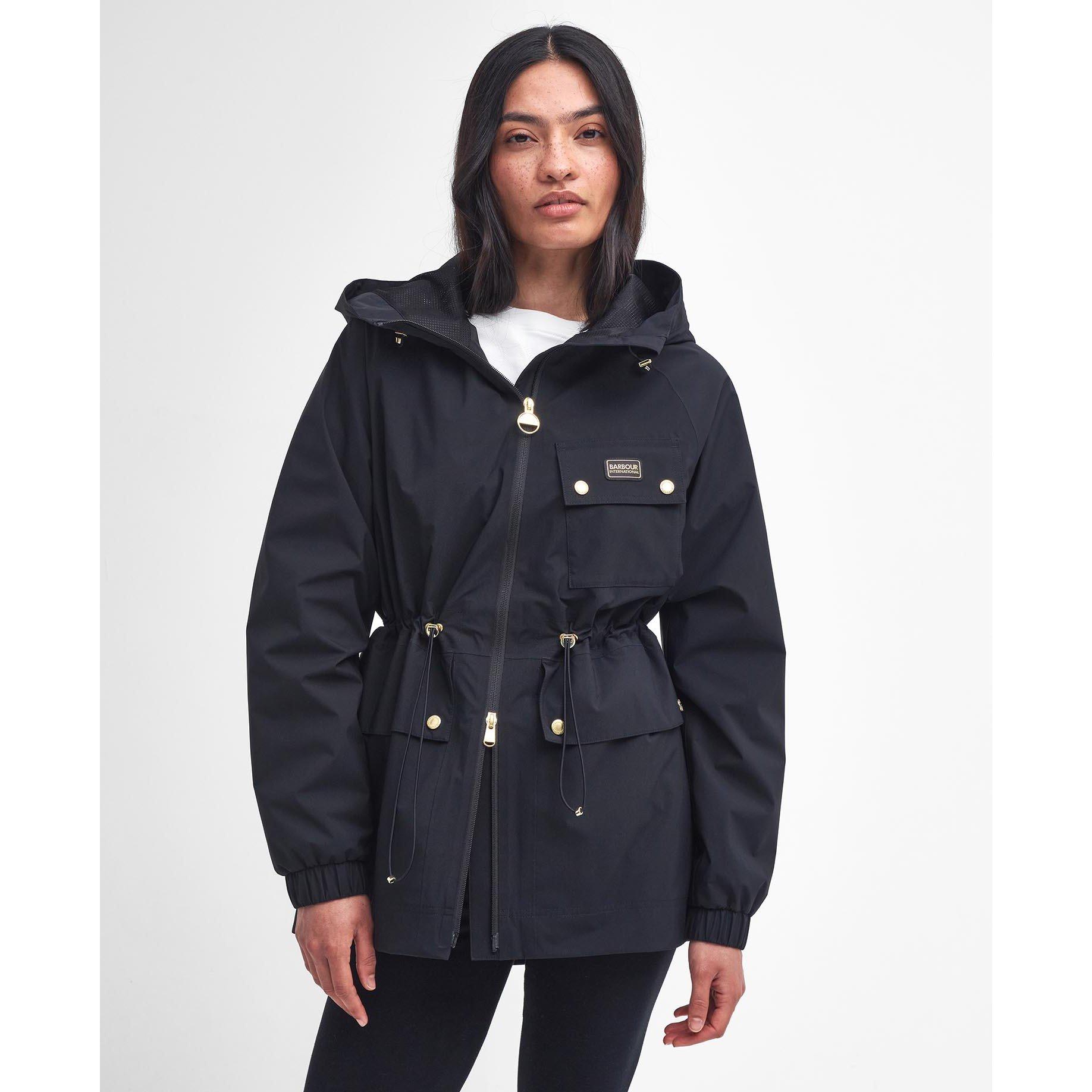 Black - Barbour International - Women's Alicia Waterproof Long Sleeve Rain Anorak - 4