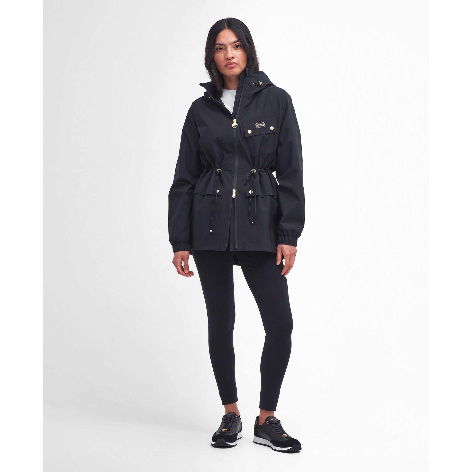 Black - Barbour International - Women's Alicia Waterproof Long Sleeve Rain Anorak - 6