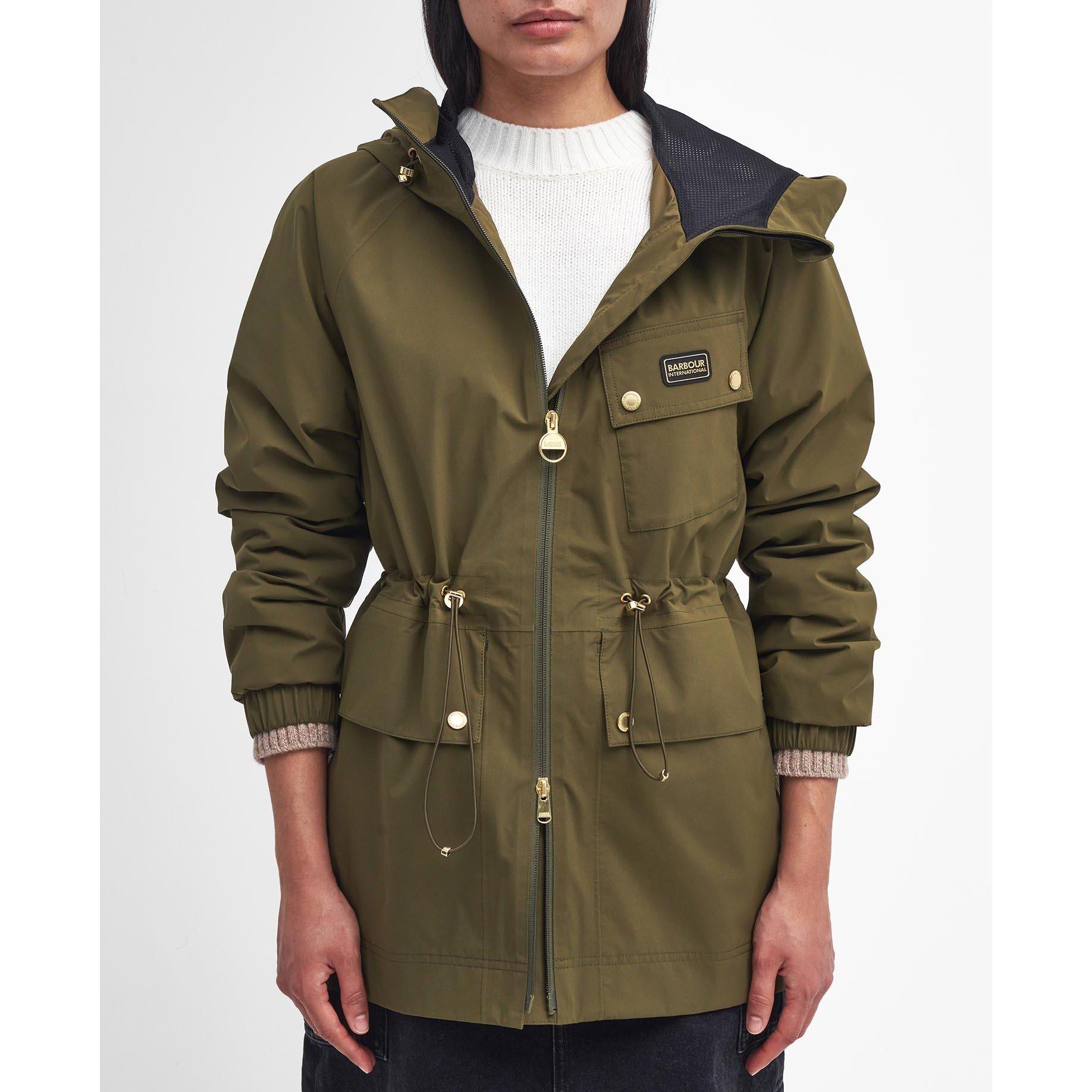 Empire Green - Barbour International - Women's Alicia Waterproof Long Sleeve Rain Anorak - 2