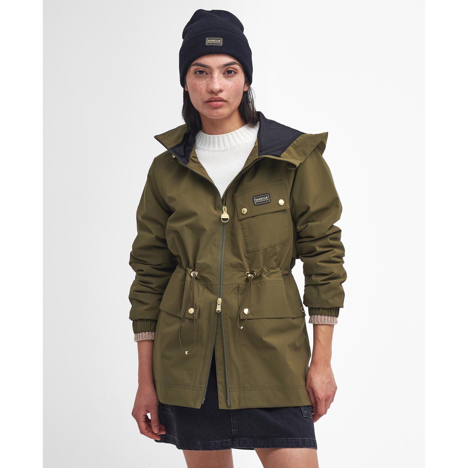 Barbour International Women's Alicia Waterproof Long Sleeve Rain Anorak ...