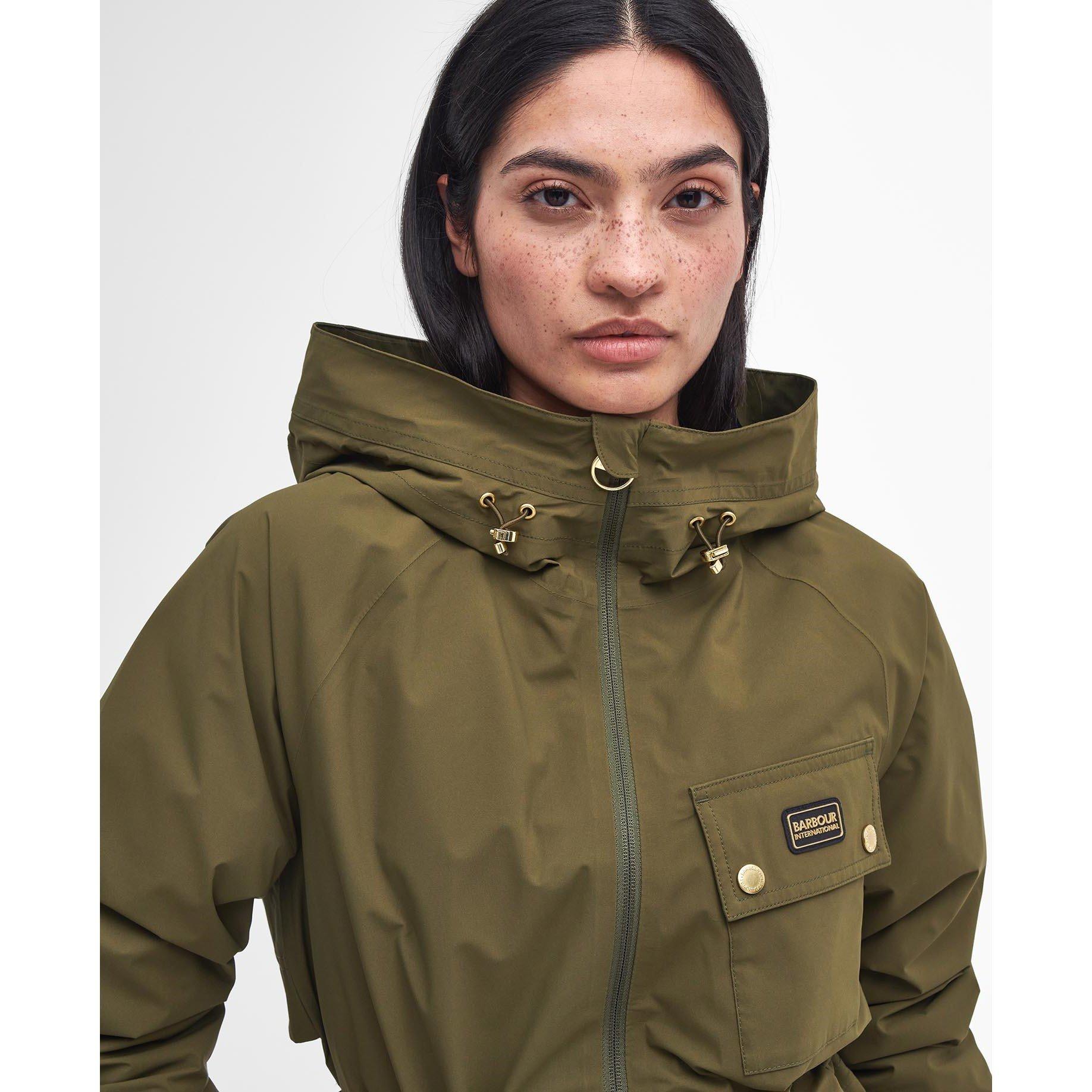 Empire Green - Barbour International - Women's Alicia Waterproof Long Sleeve Rain Anorak - 5