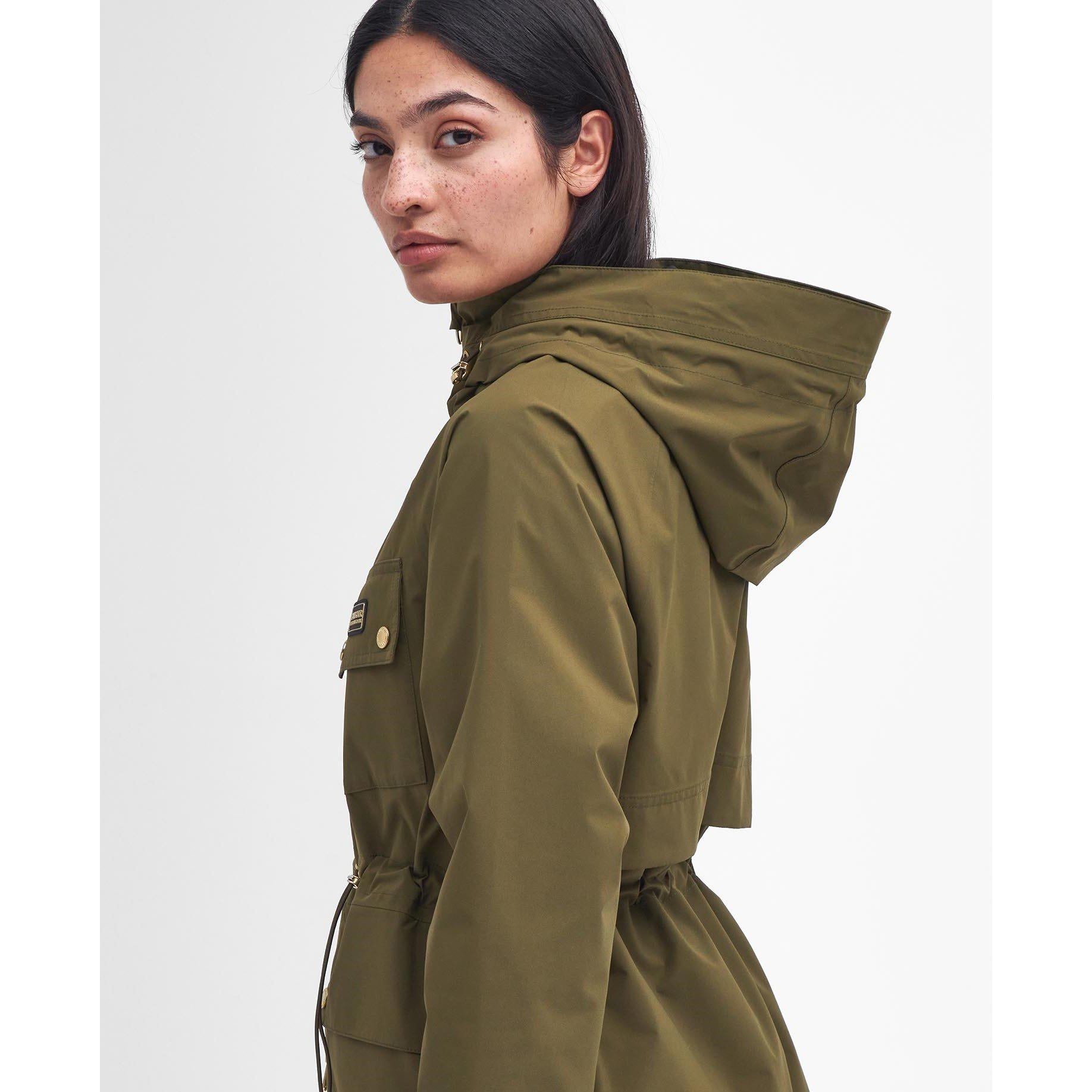 Empire Green - Barbour International - Women's Alicia Waterproof Long Sleeve Rain Anorak - 8