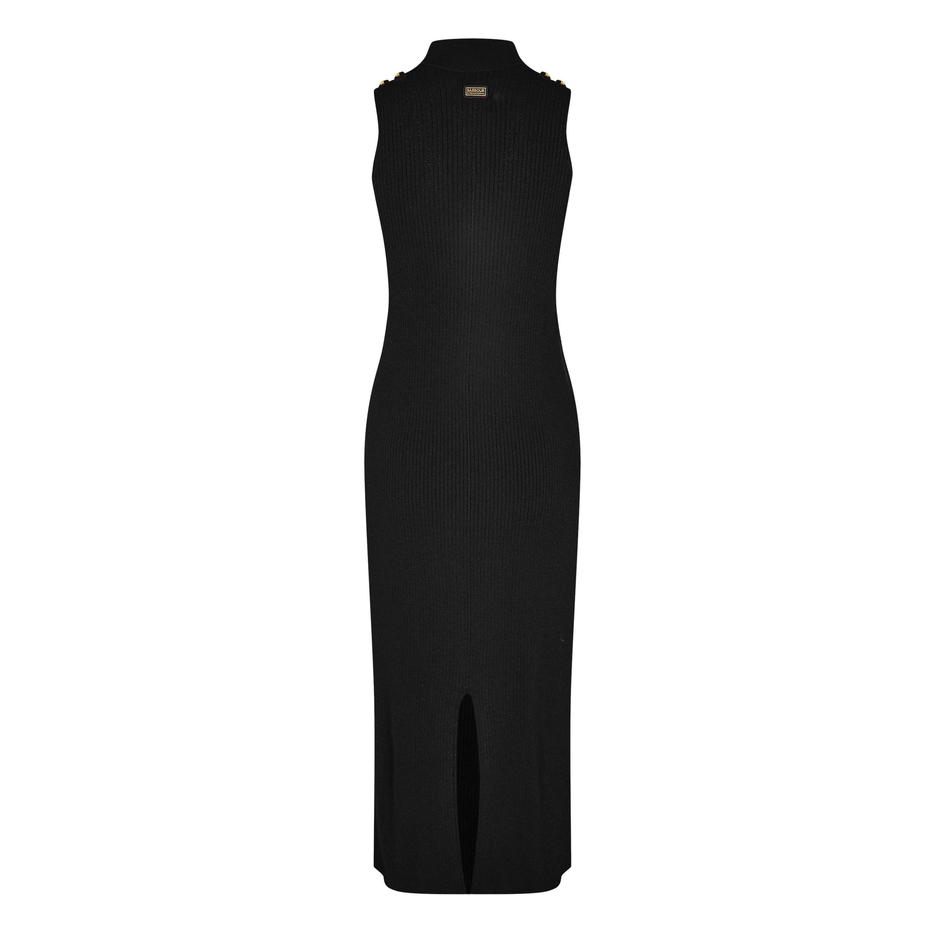 Black - Barbour International - Milla Knitted Midi Dress - 2