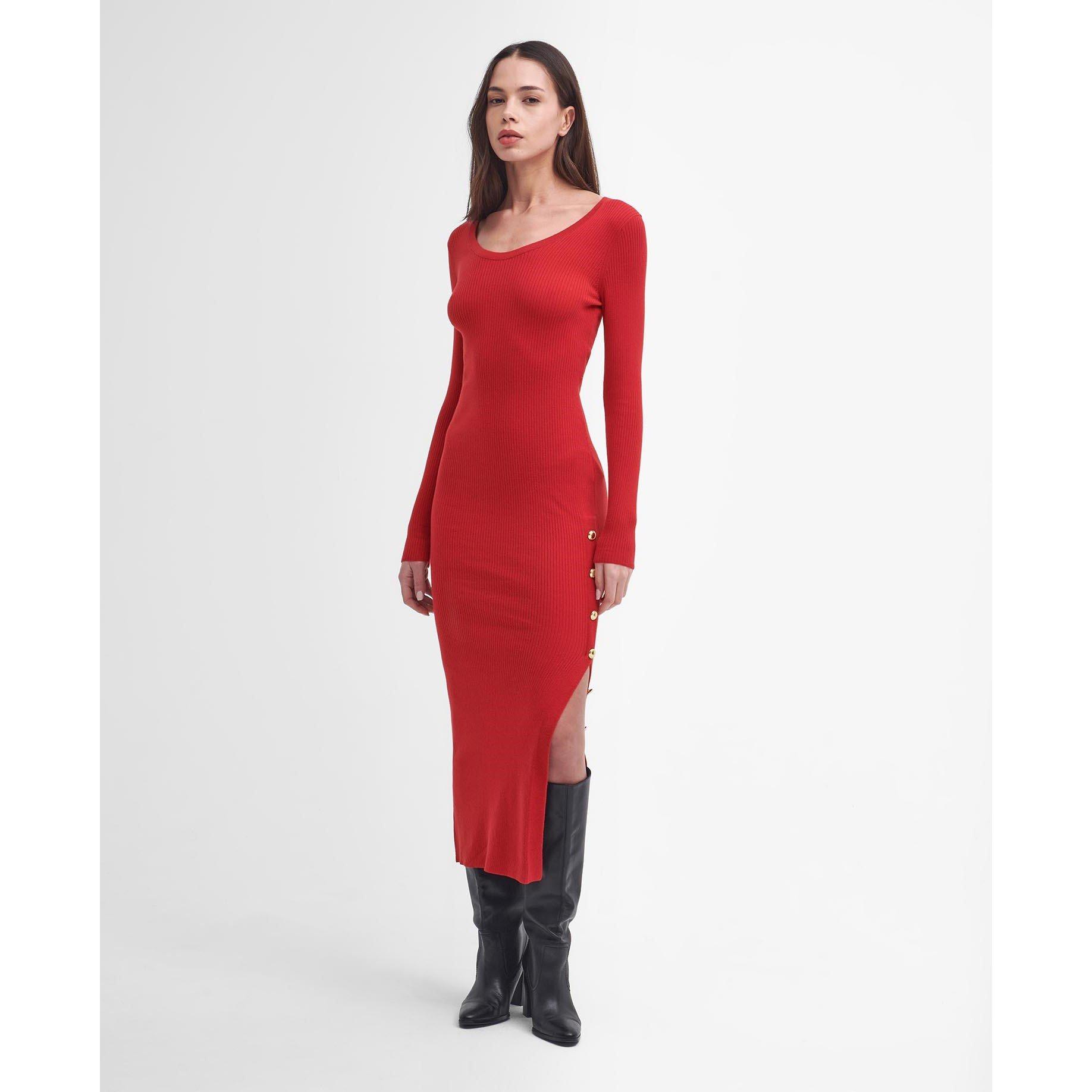 Scarlet - Barbour International - Laia Knitted Midi Dress - 3