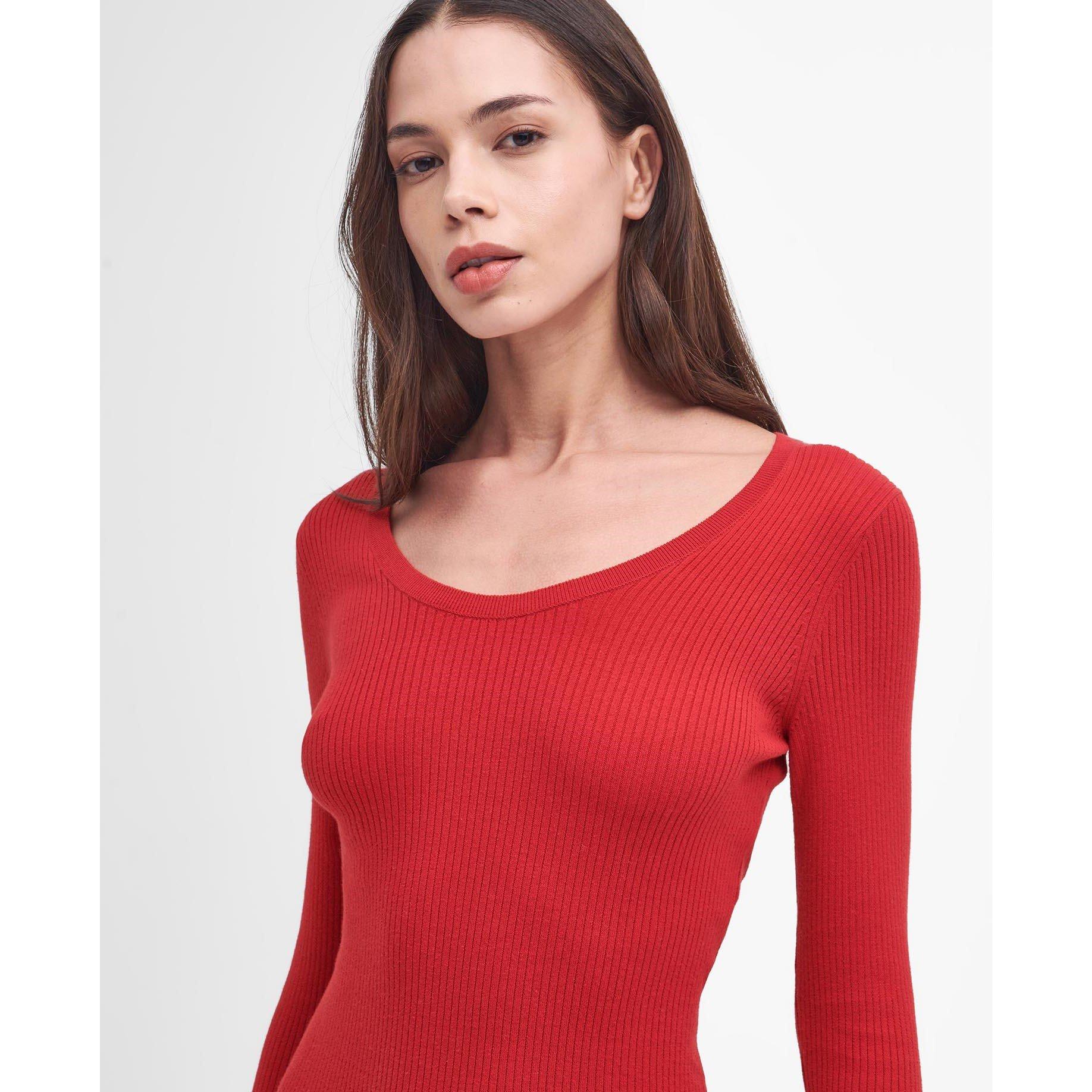 Scarlet - Barbour International - Laia Knitted Midi Dress - 4