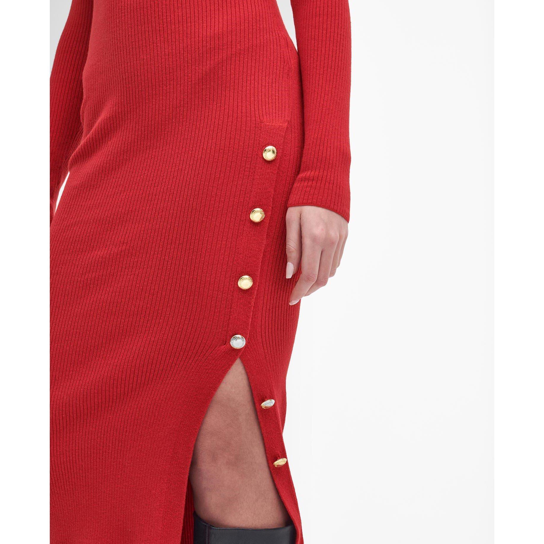 Scarlet - Barbour International - Laia Knitted Midi Dress - 6