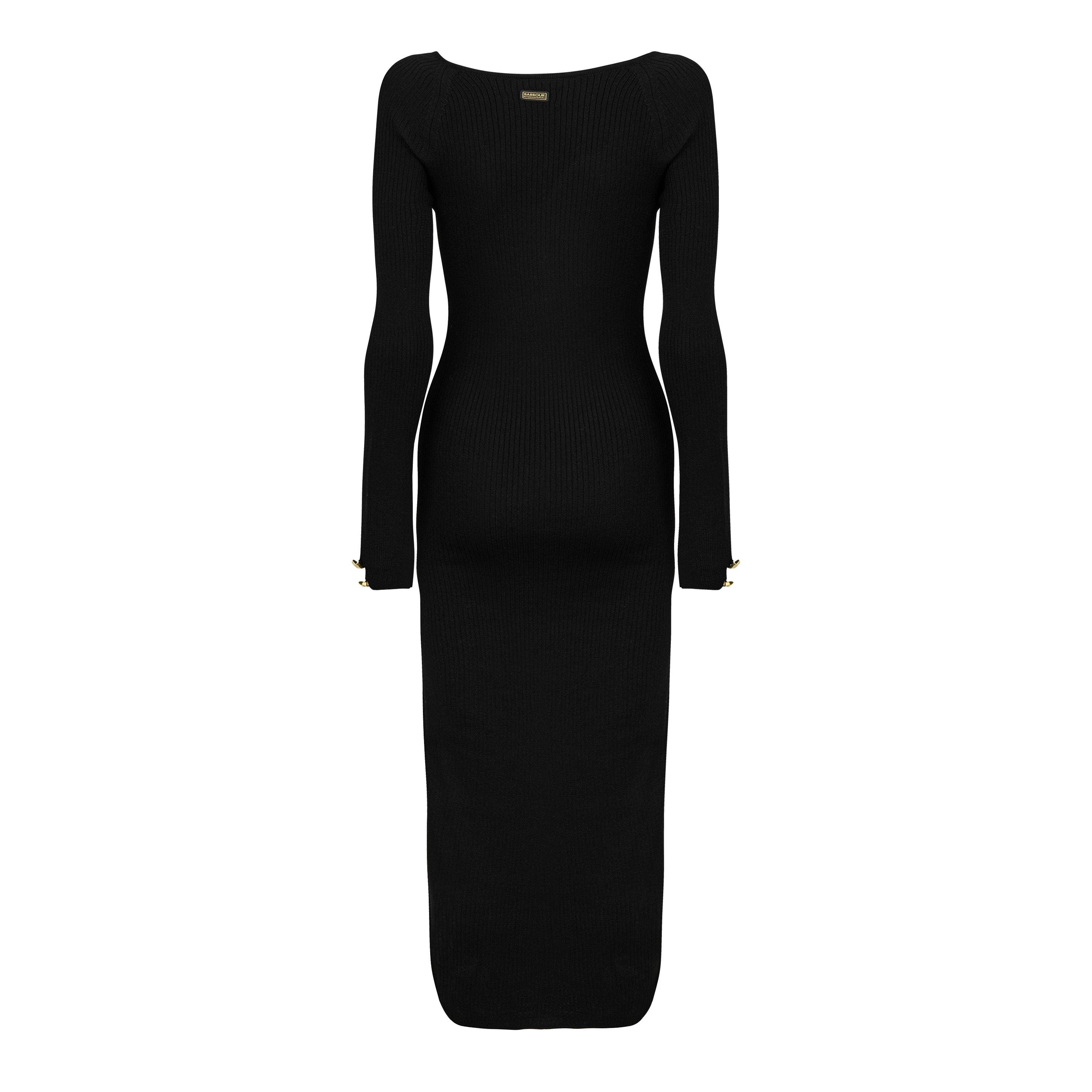 Black - Barbour International - Roberta Knitted Midi Dress - 9