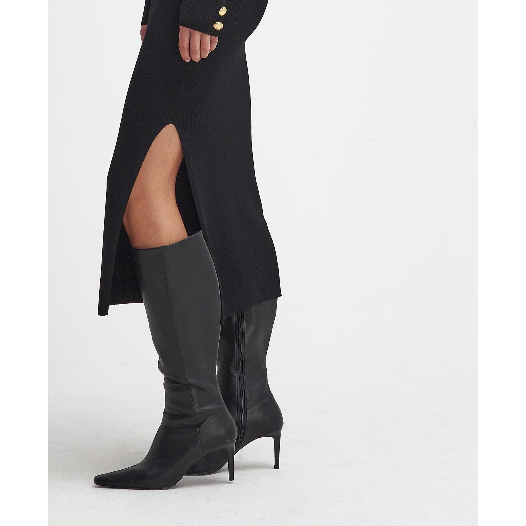 Black - Barbour International - Roberta Knitted Midi Dress - 7