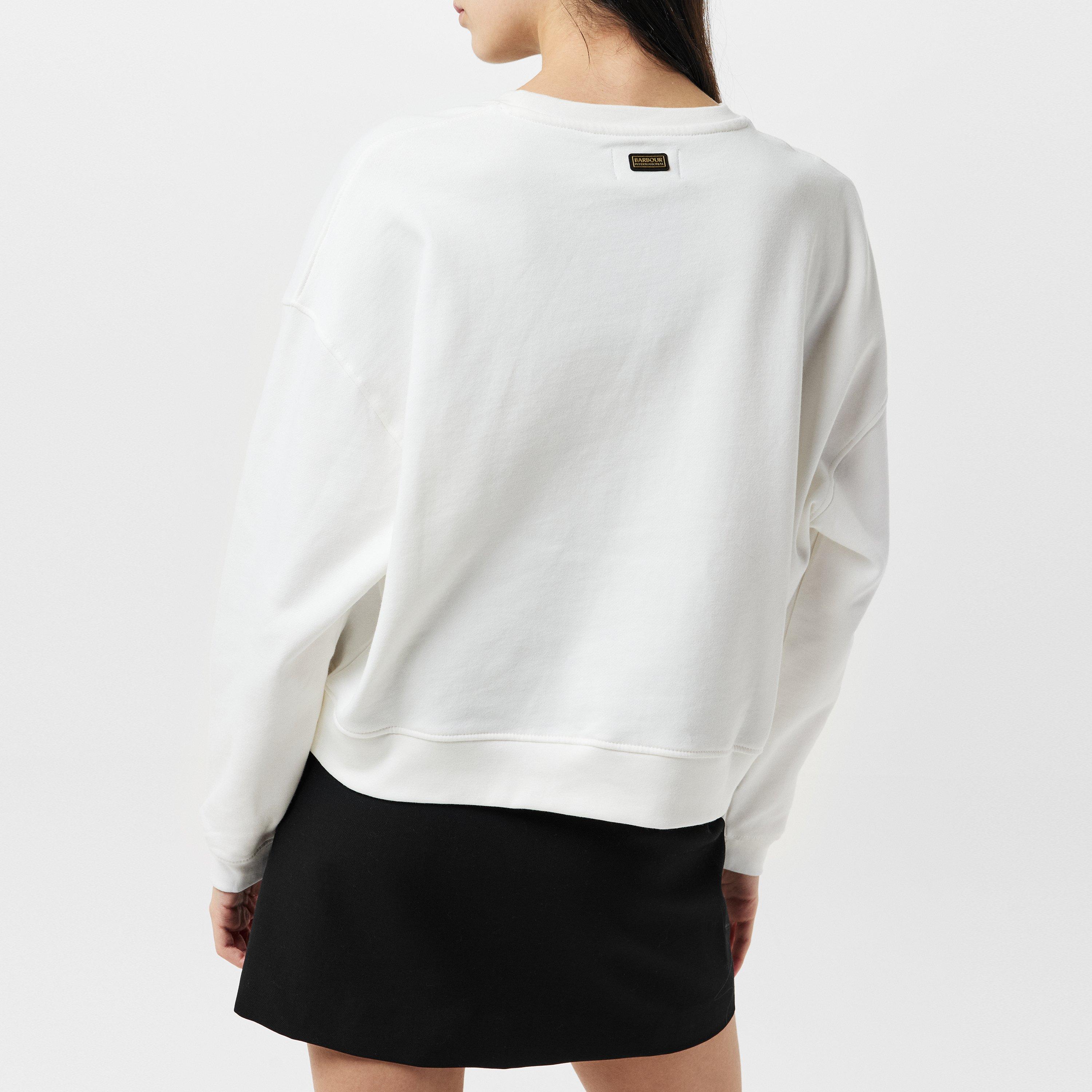 White - Barbour International - Laia Logo Sweatshirt - 4