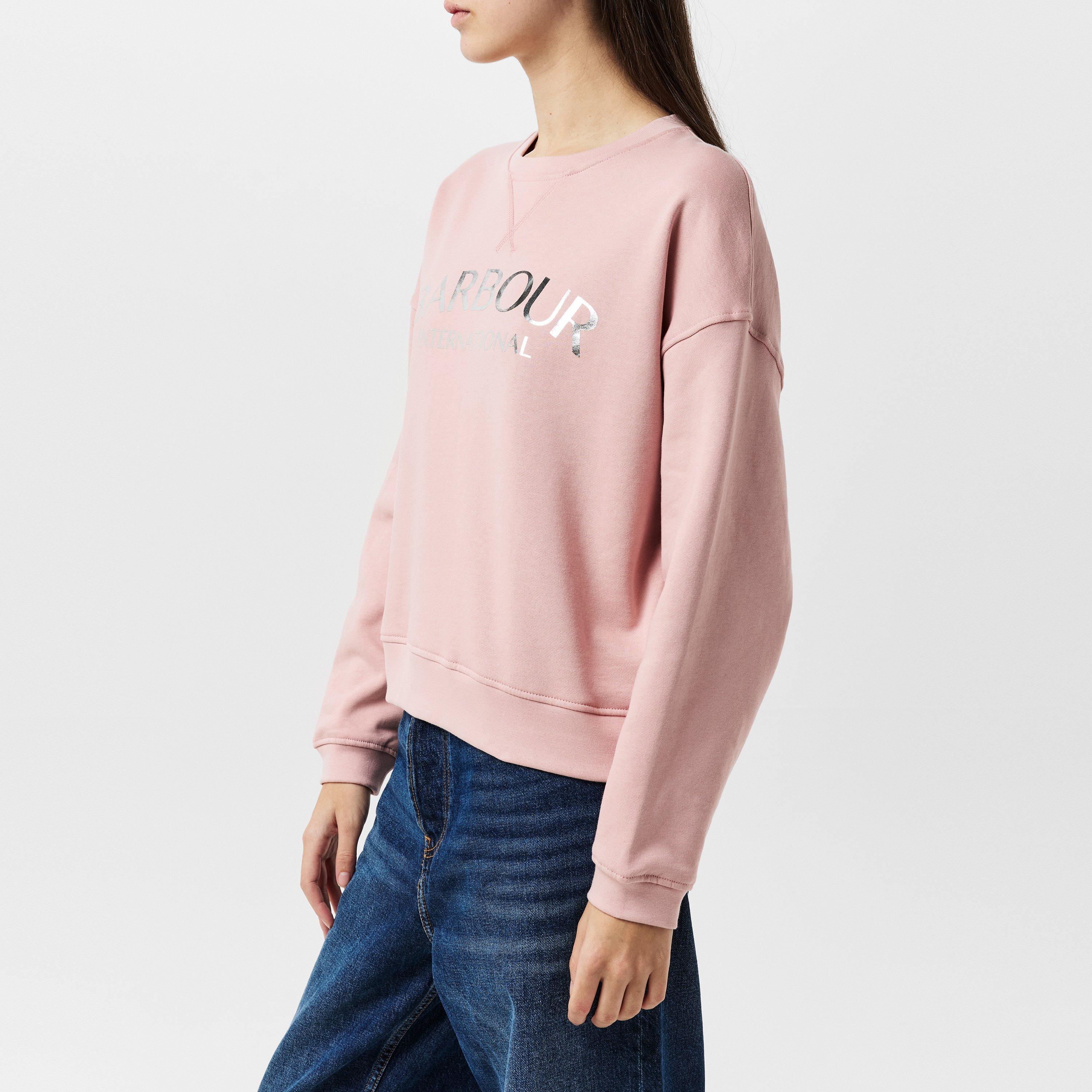 Pink Mauve - Barbour International - Laia Logo Sweatshirt - 2