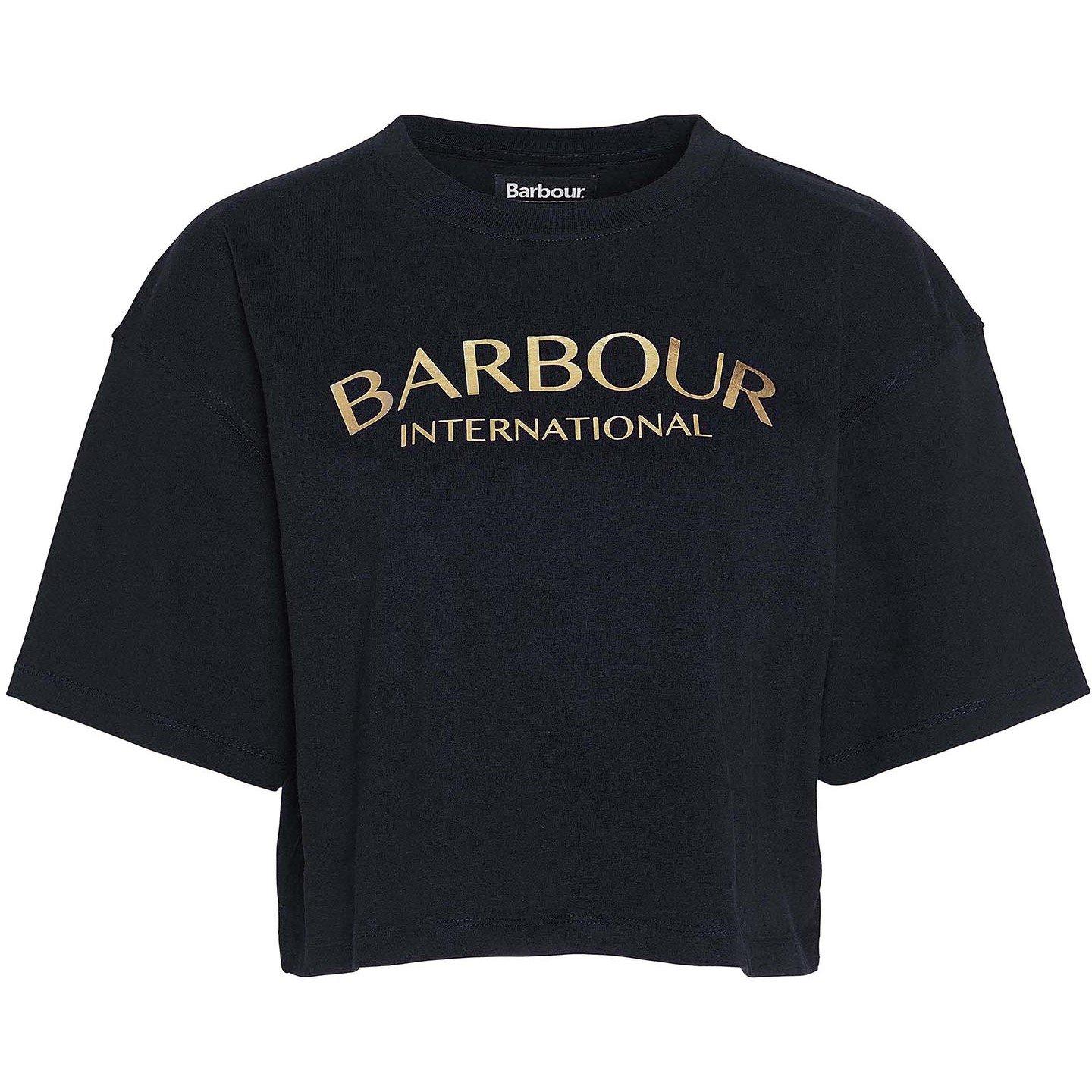 Black - Barbour International - Milla Logo Cropped T-Shirt - 6