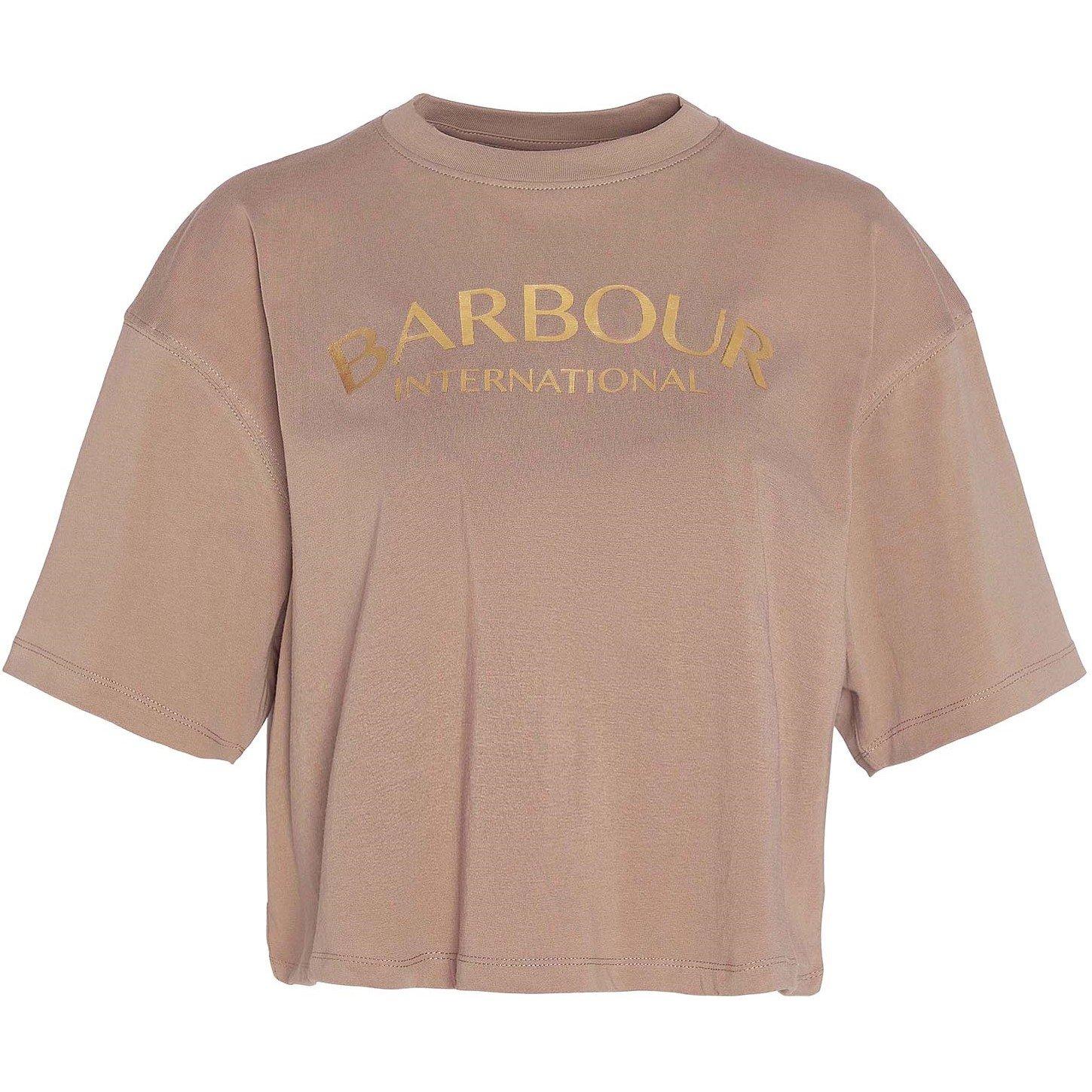 Light Trench - Barbour International - Barbour Milla Logo Cropped T-Shirt - 5